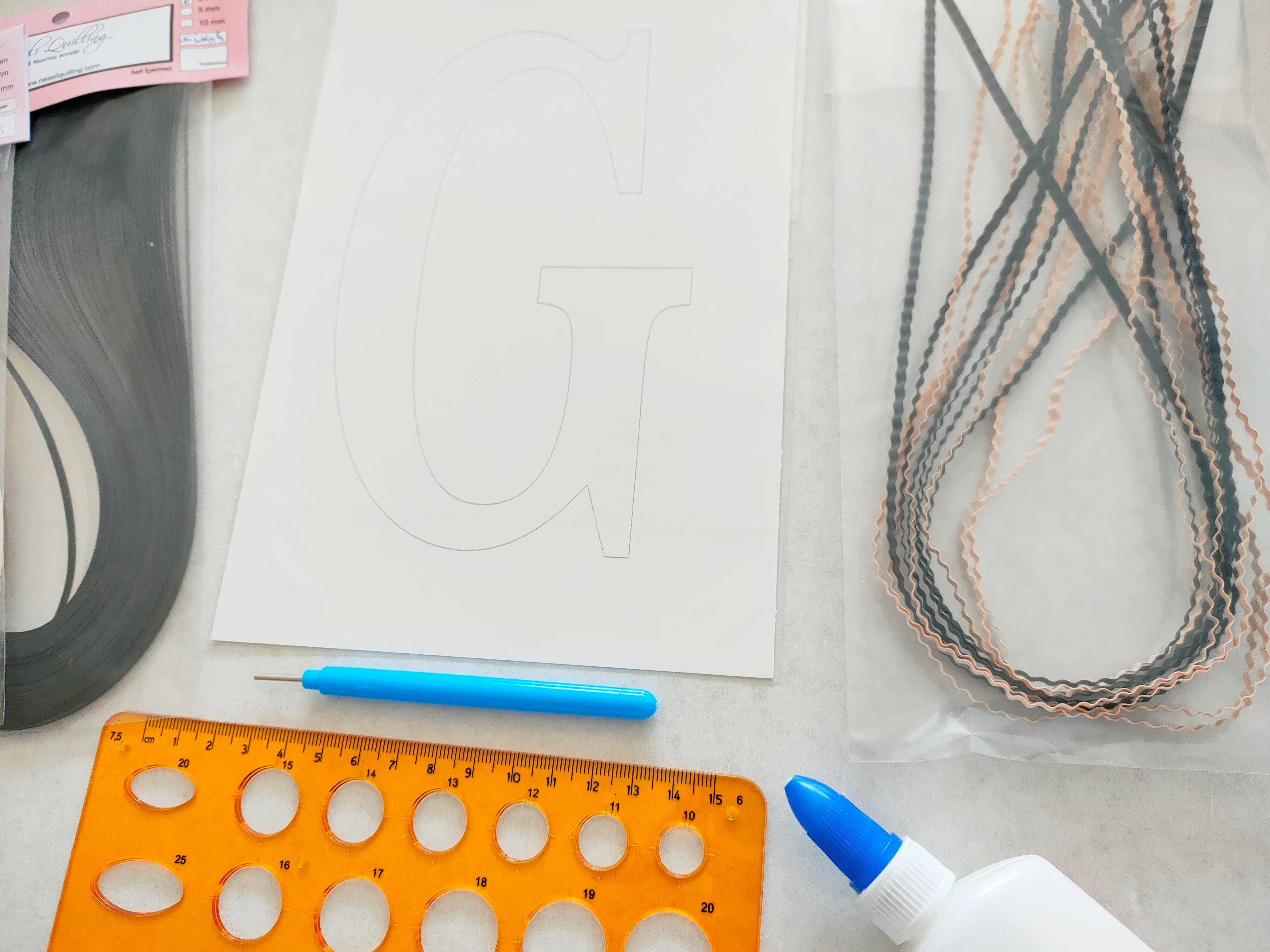 Quilling G Harfi VİDEOLU Başlangıç Seti