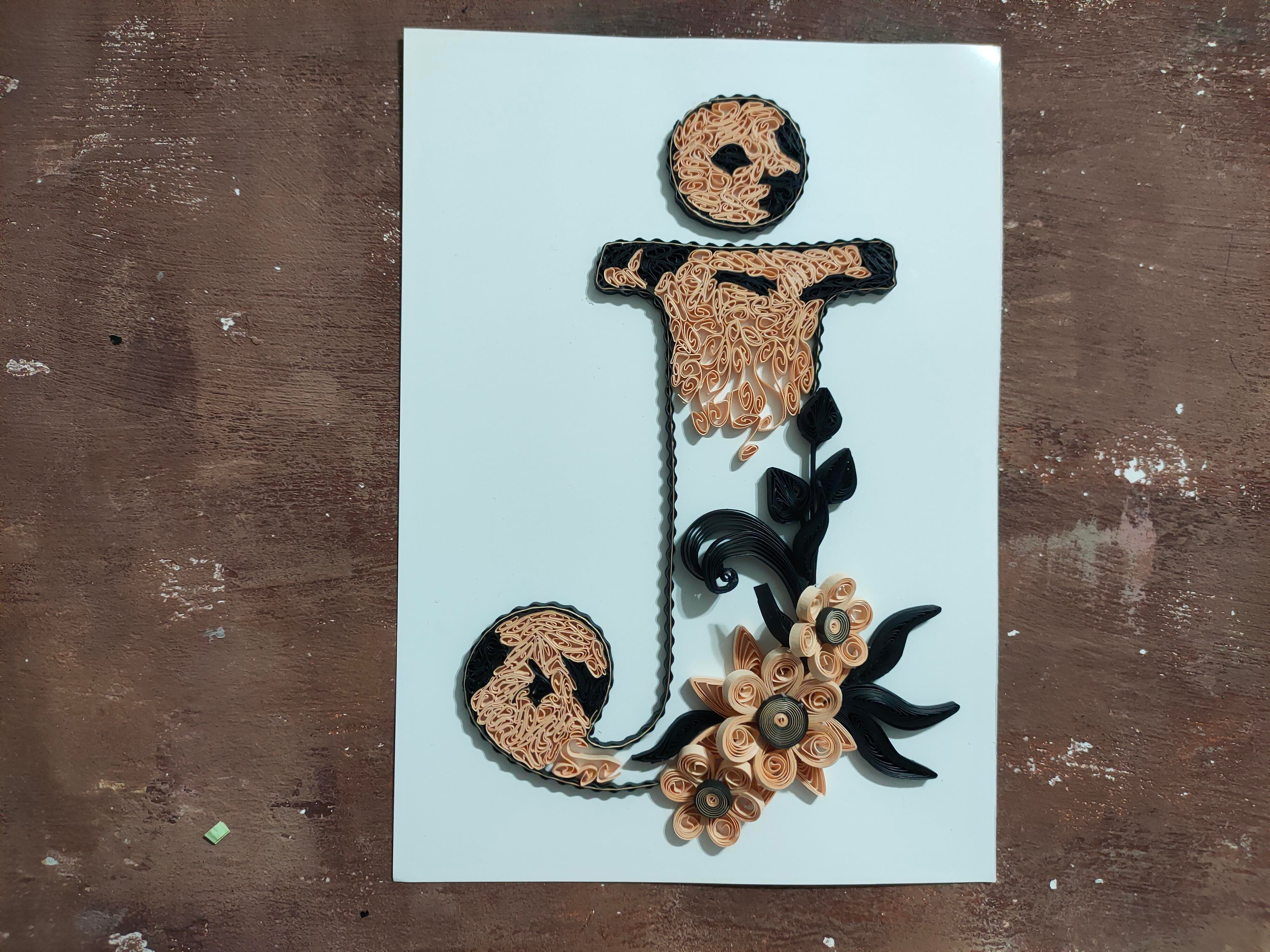 Quilling J Harfi VİDEOLU Başlangıç Kiti