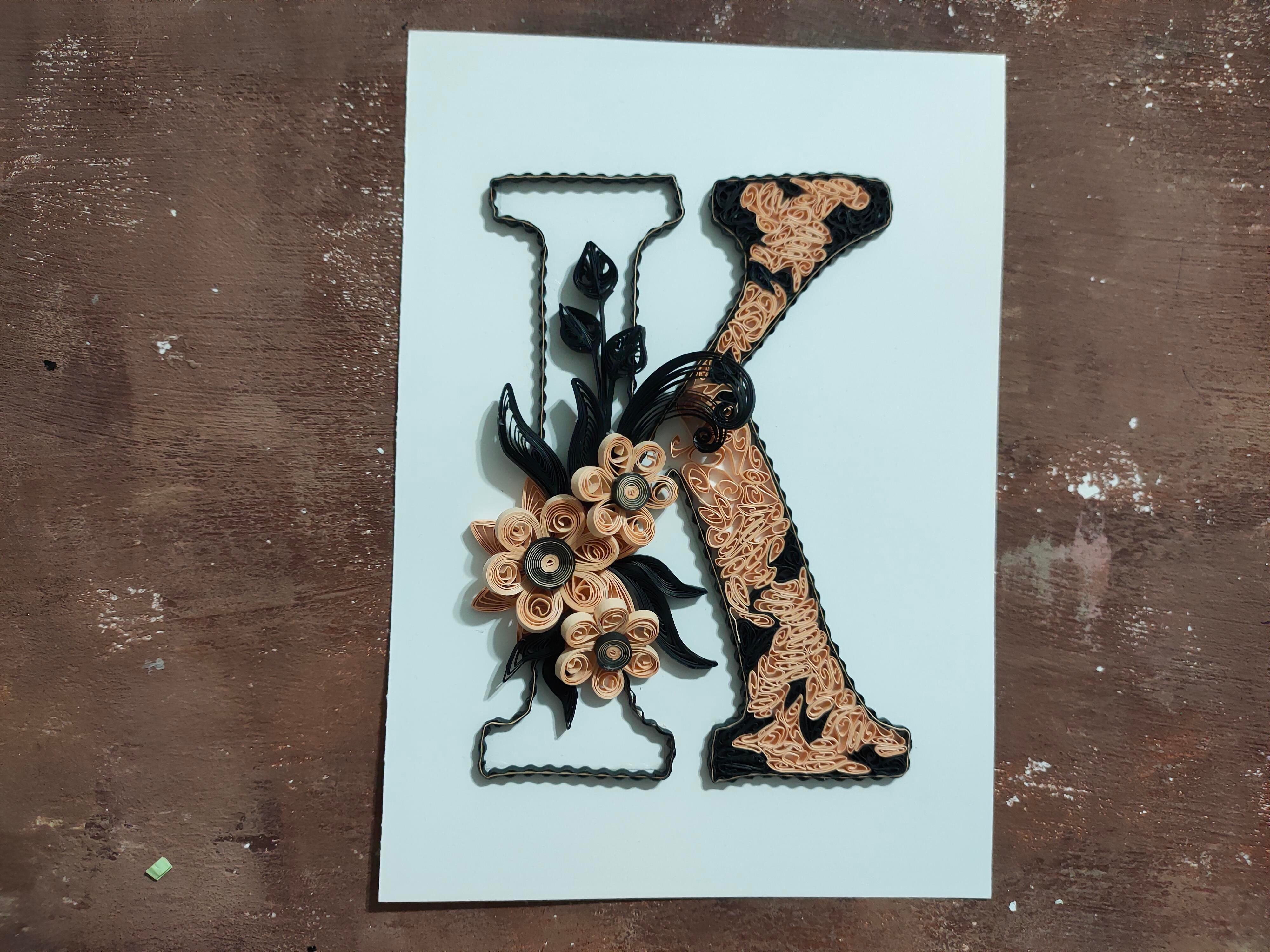 Quilling K Harfi VİDEOLU Başlangıç Kiti