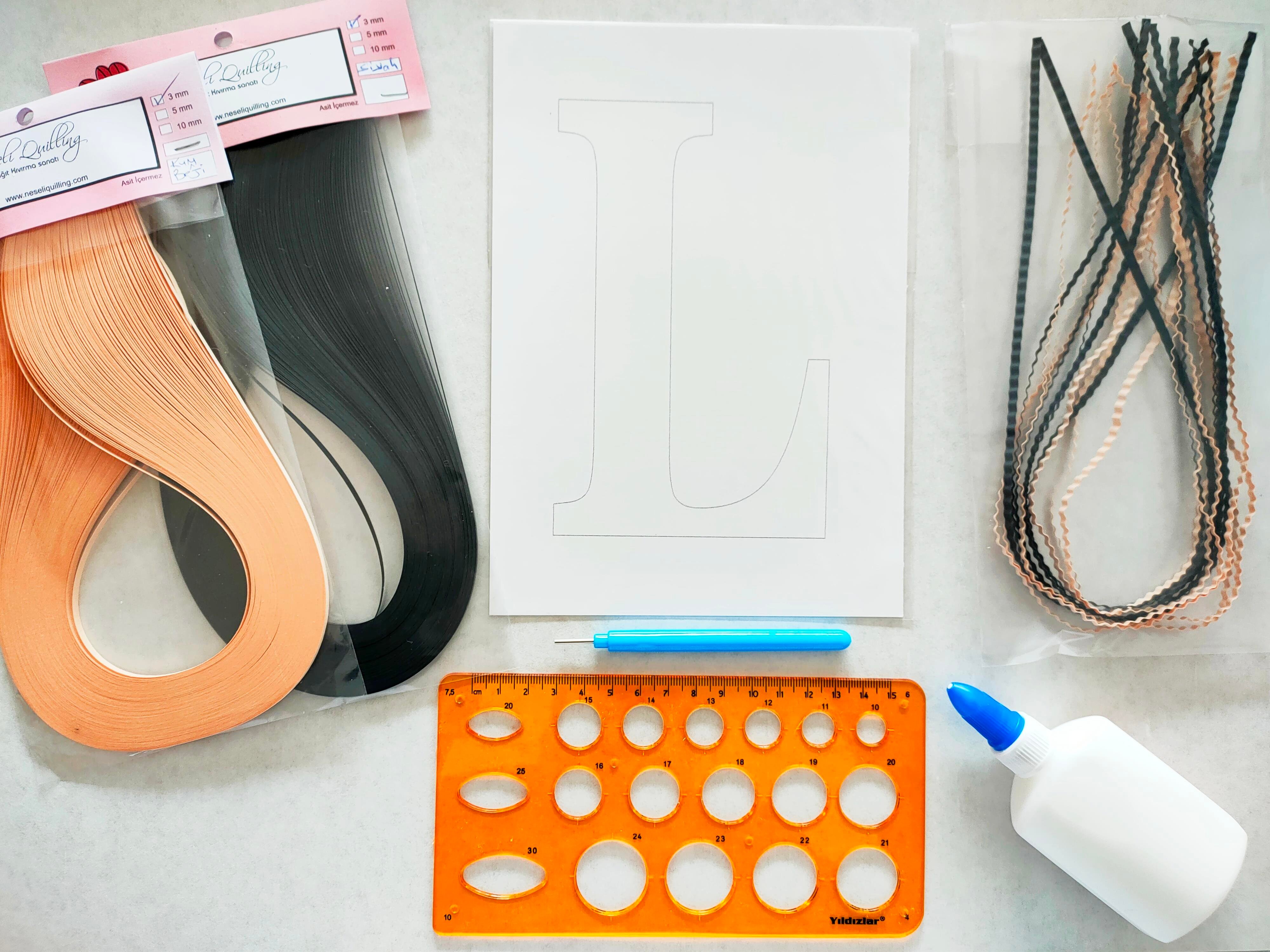 Quilling L Harfi VİDEOLU Başlangıç Kiti