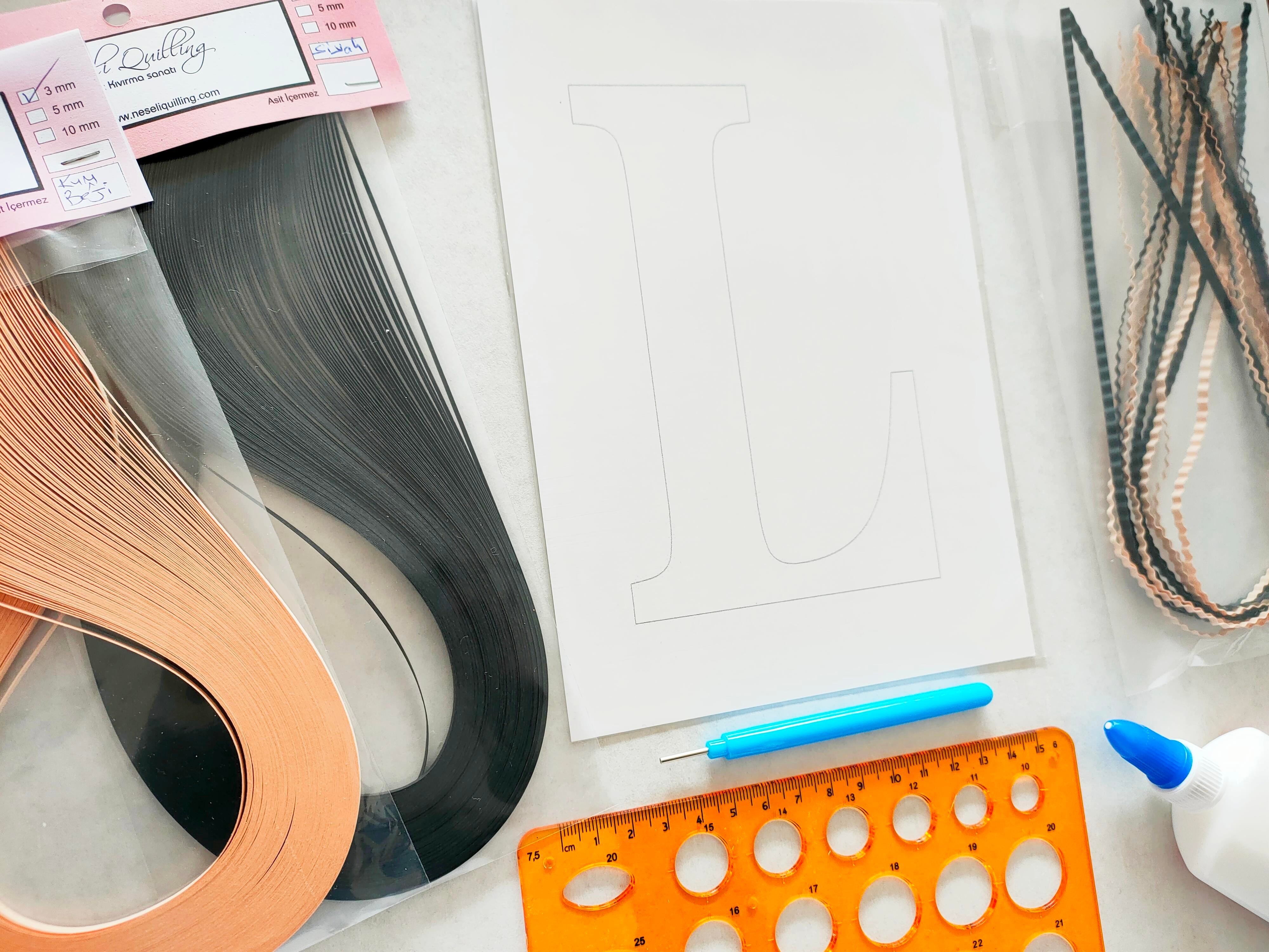 Quilling L Harfi VİDEOLU Başlangıç Kiti