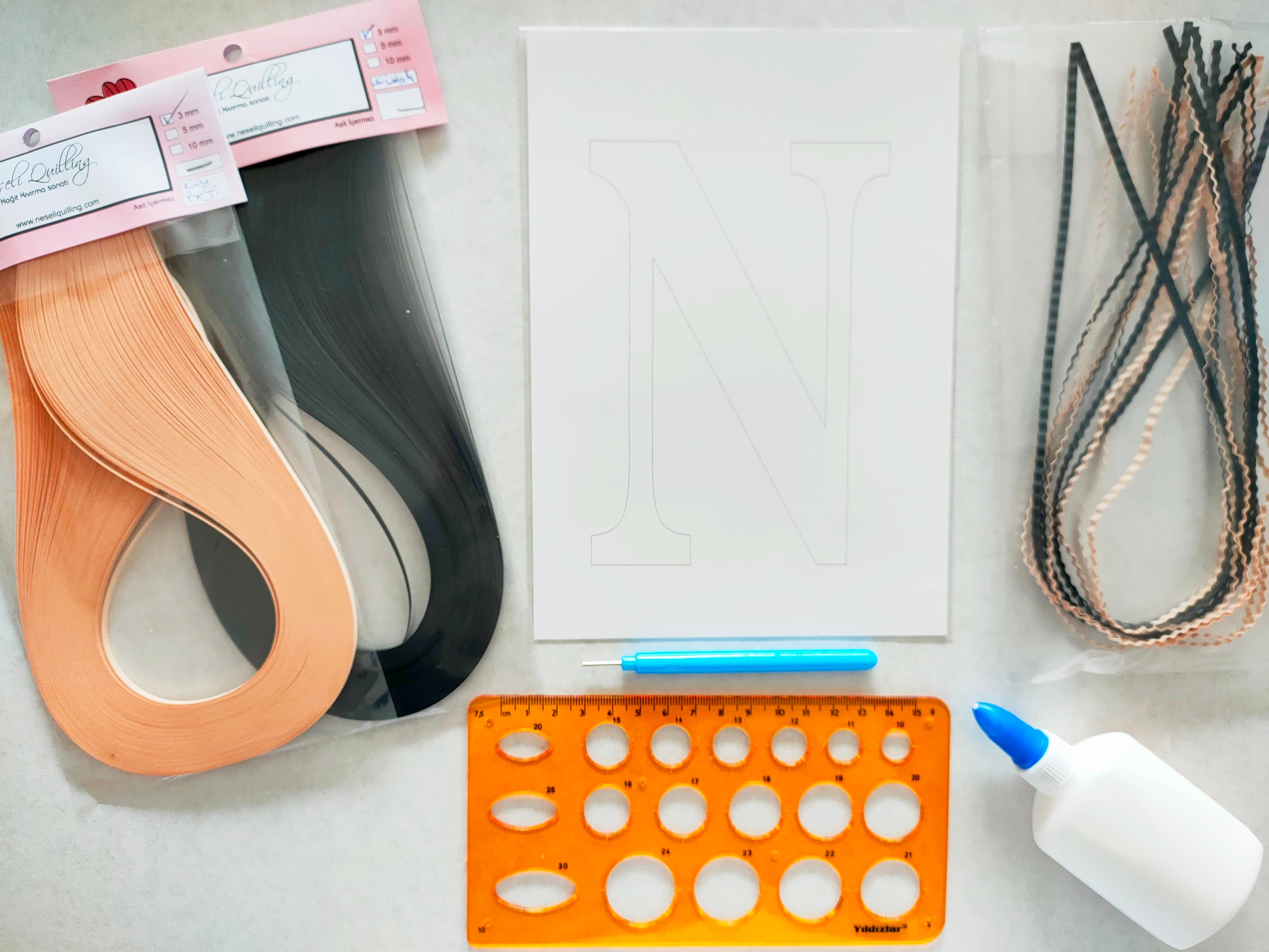 Quilling N Harfi VİDEOLU Başlangıç Kiti