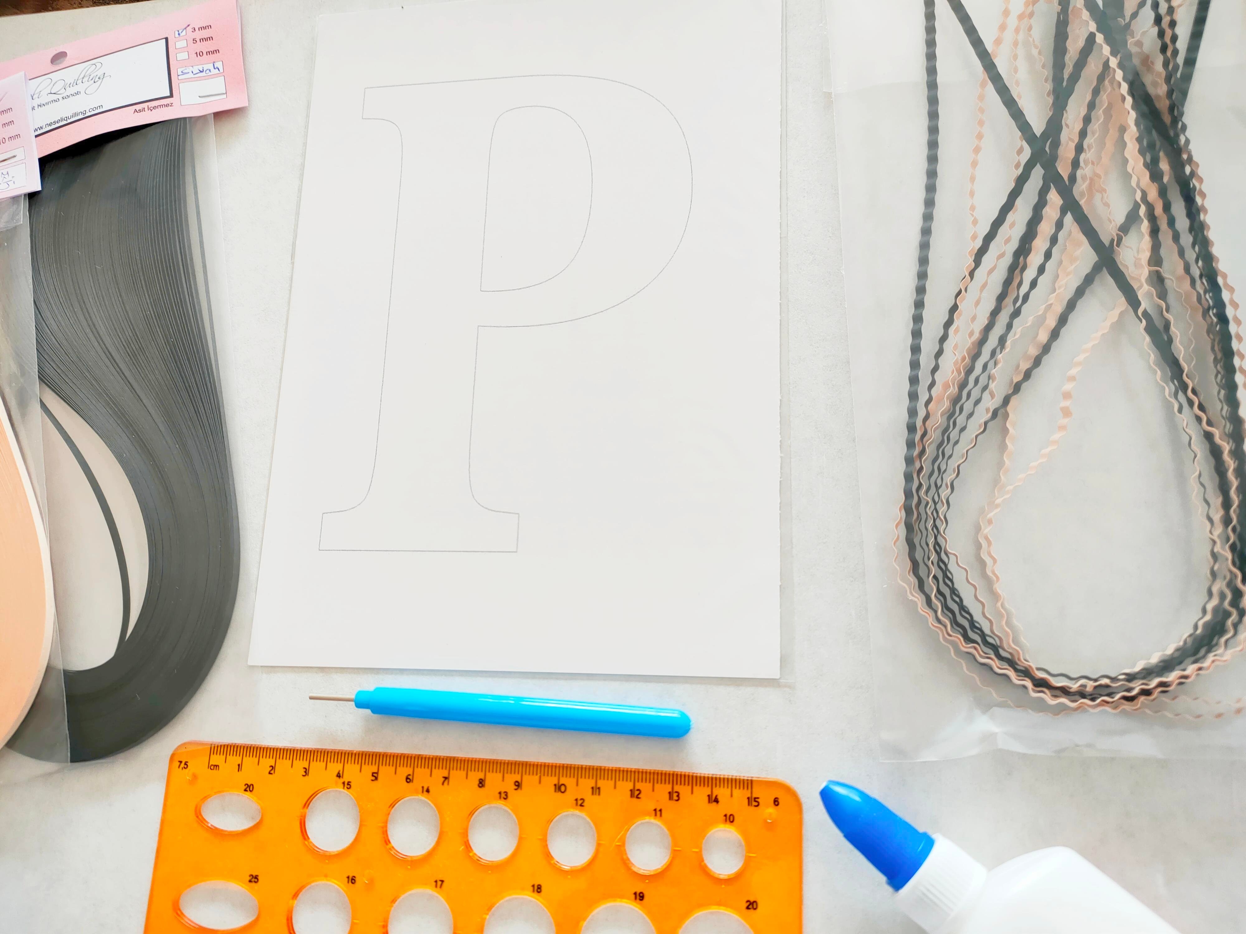 Quilling P Harfi VİDEOLU Başlangıç Seti