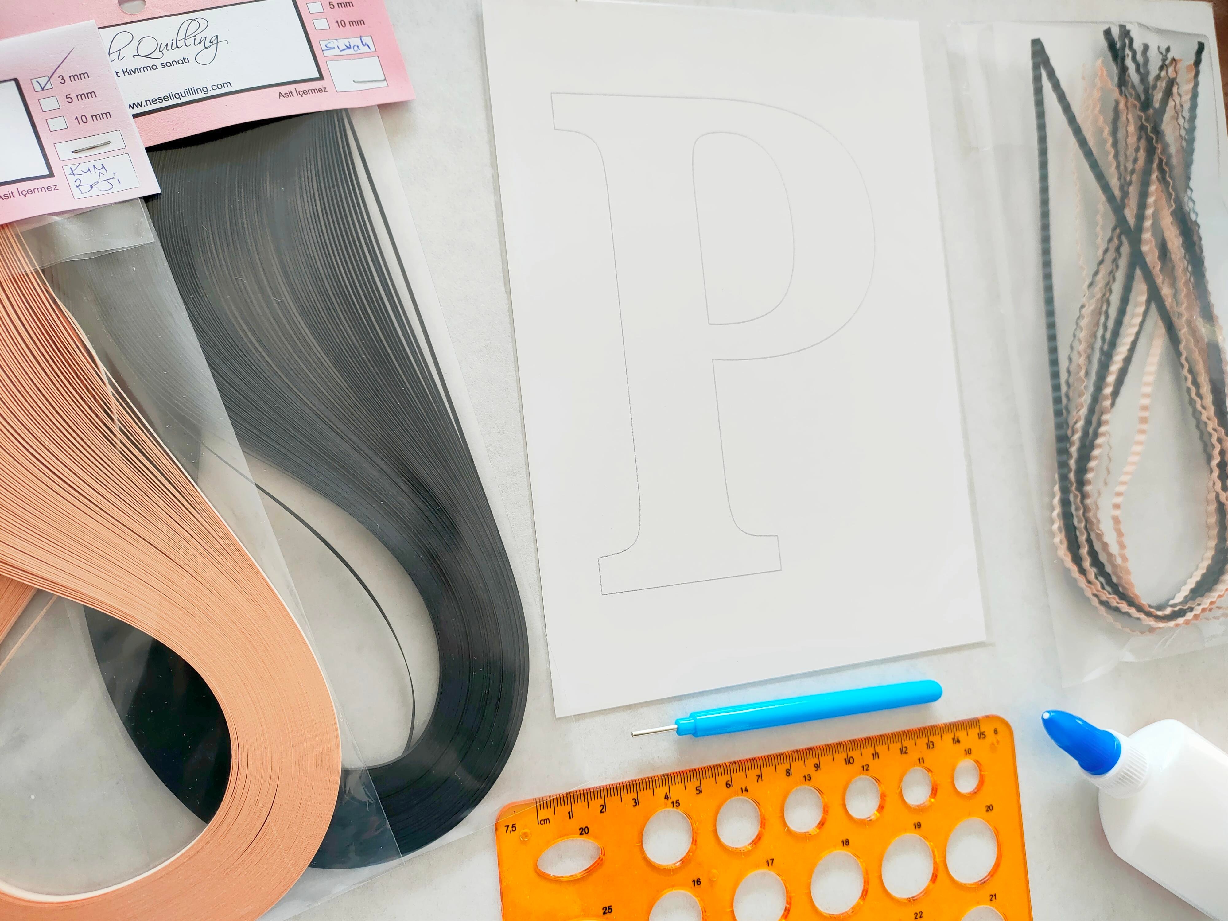 Quilling P Harfi VİDEOLU Başlangıç Seti