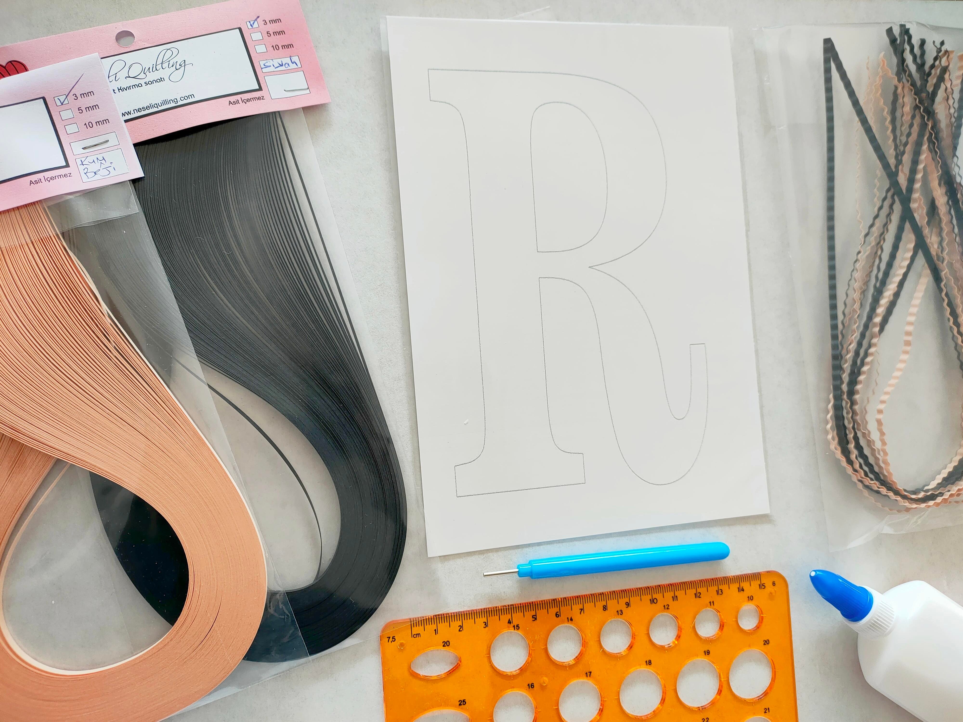 Quilling R Harfi VİDEOLU Başlangıç Kiti