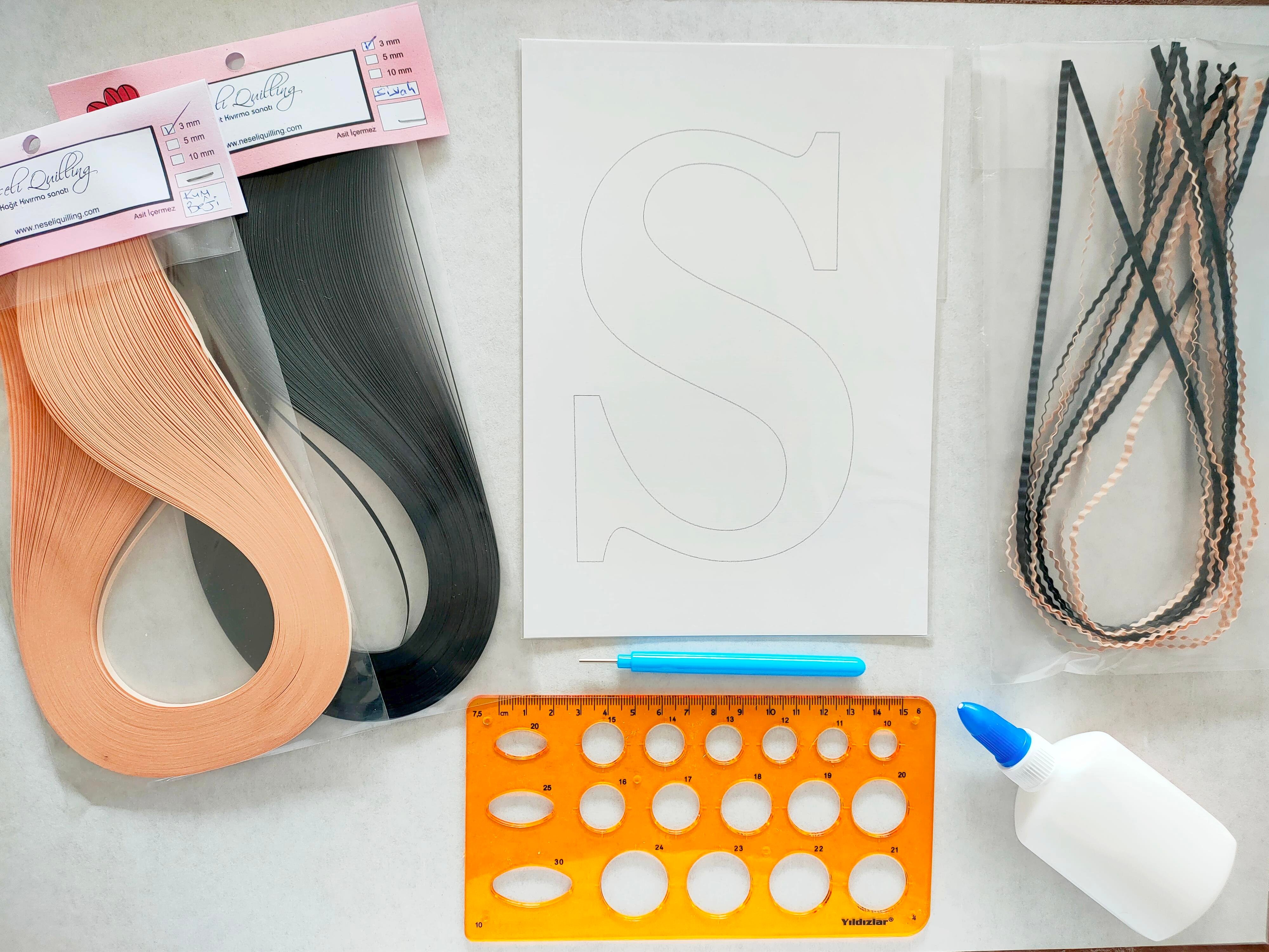 Quilling S Harfi VİDEOLU Başlangıç Kiti