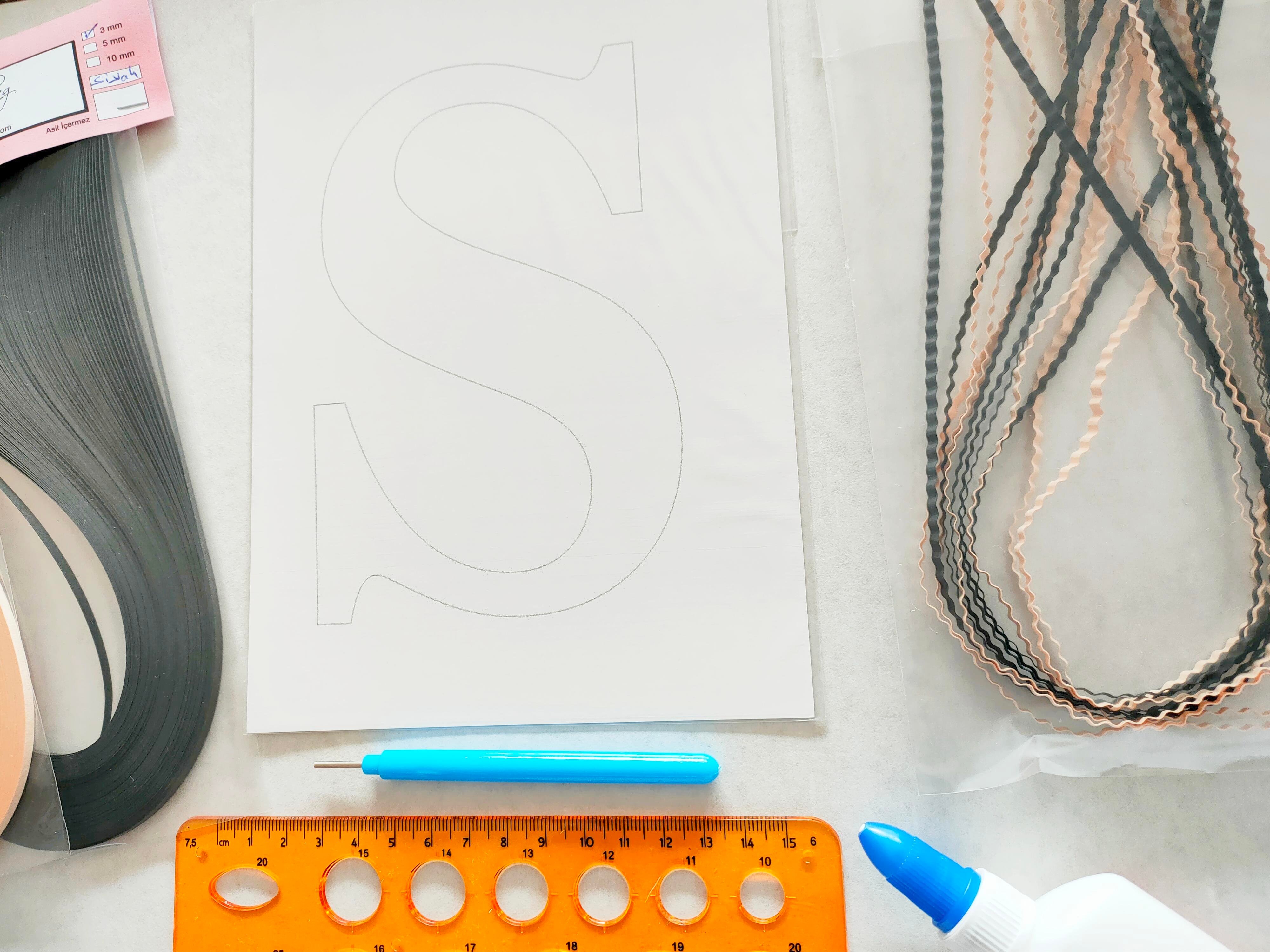 Quilling S Harfi VİDEOLU Başlangıç Kiti