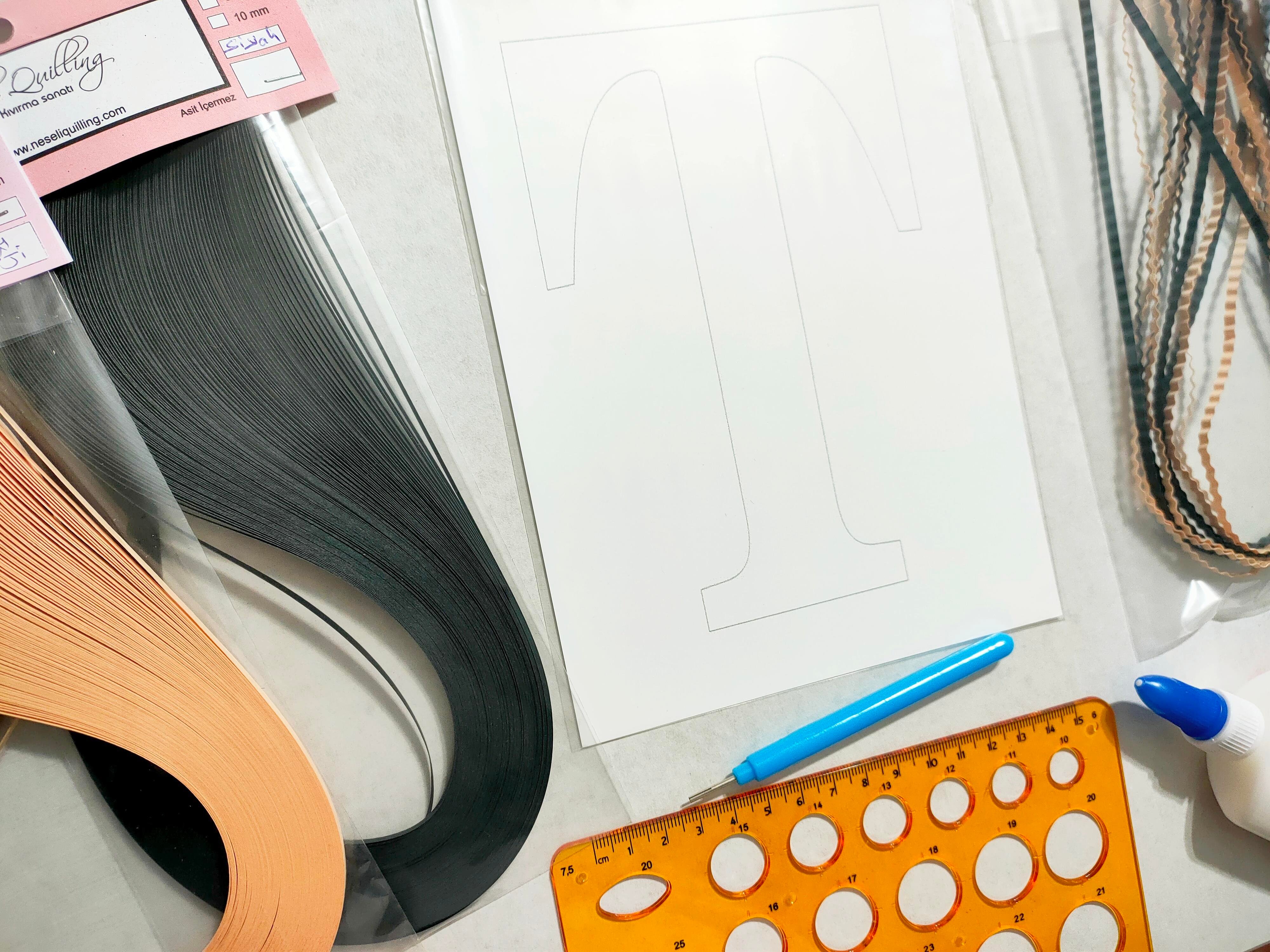 Quilling T Harfi VİDEOLU Başlangıç Kiti