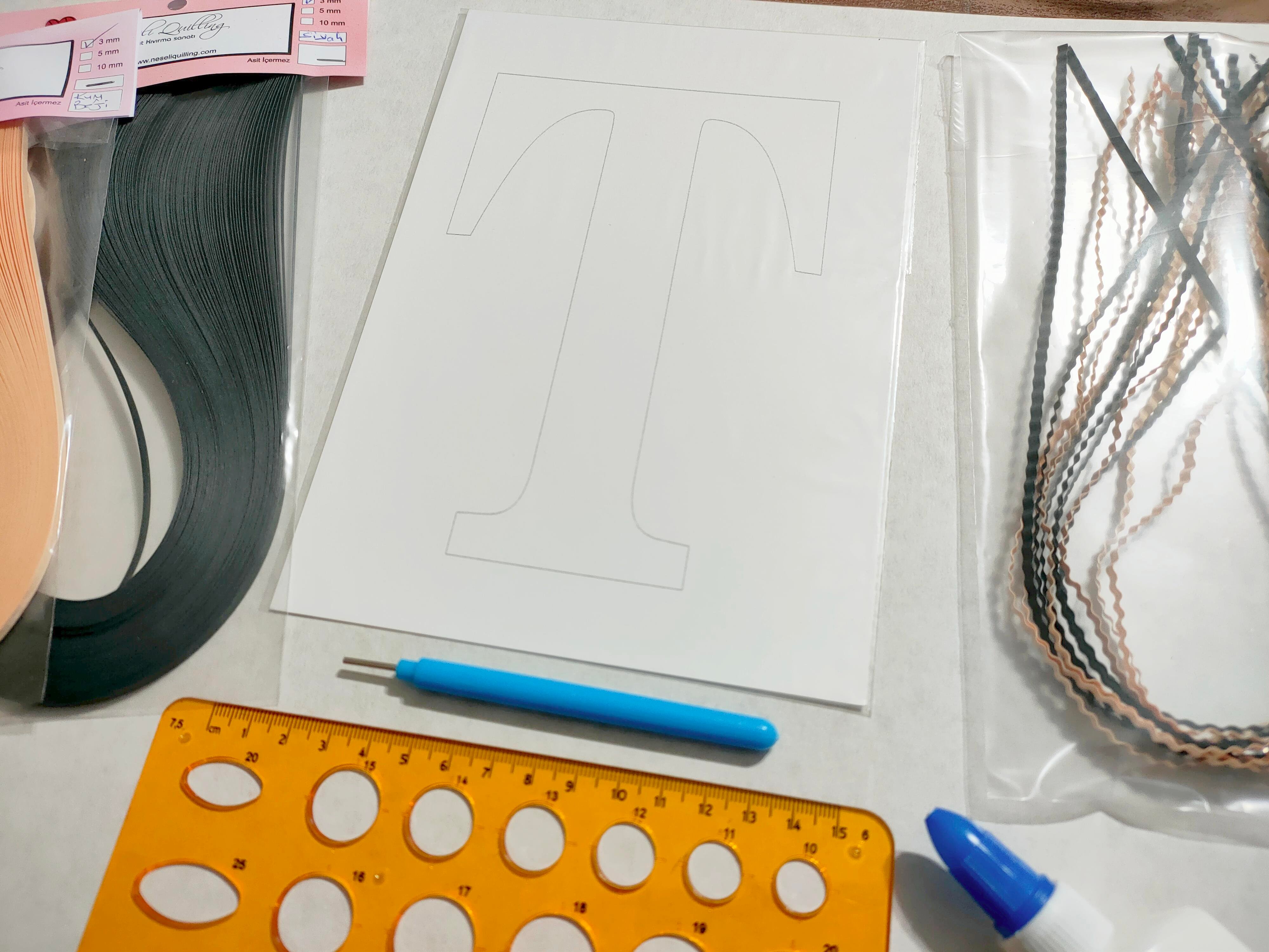 Quilling T Harfi VİDEOLU Başlangıç Kiti