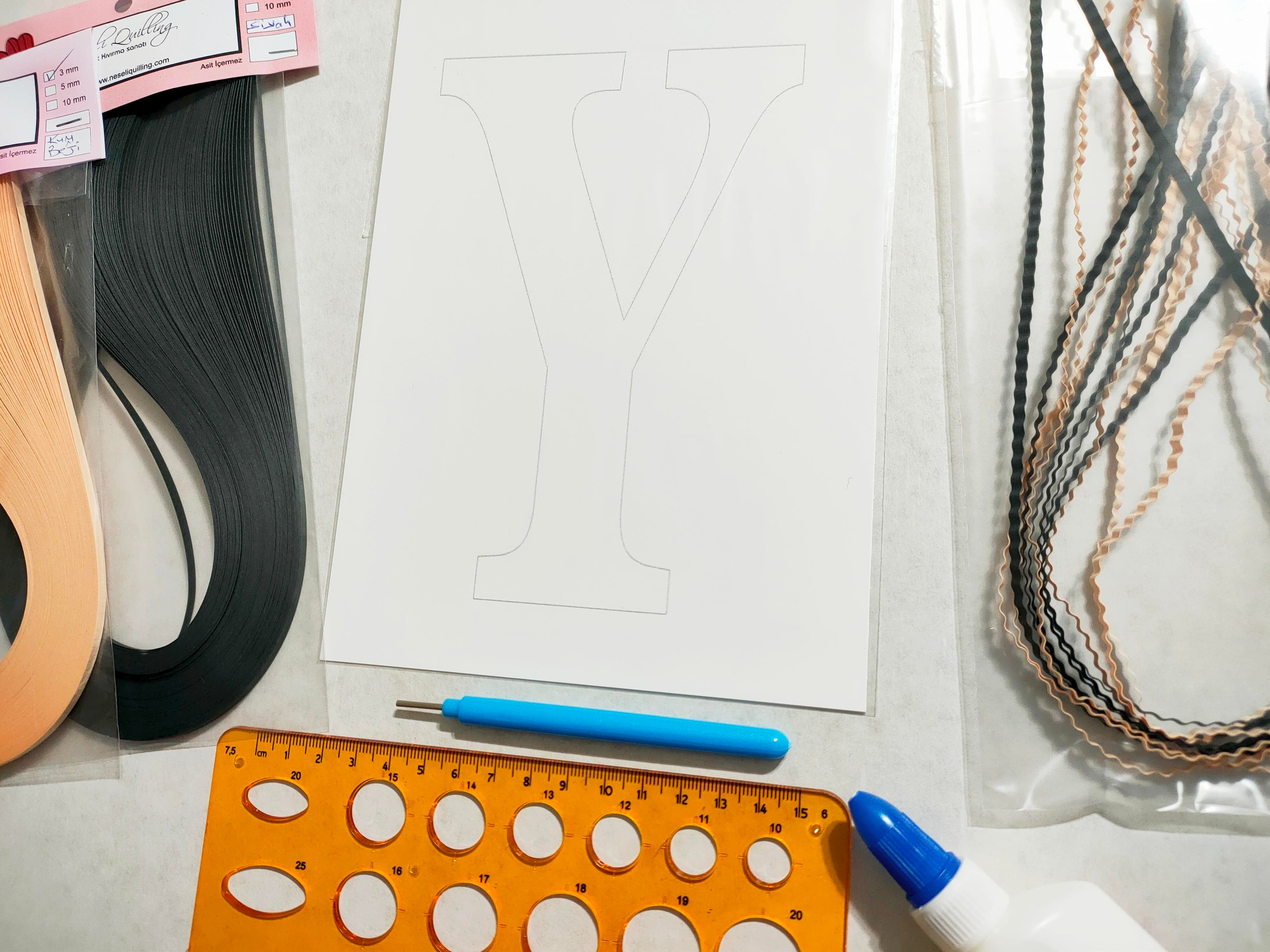 Quilling Y Harfi VİDEOLU Başlangıç Kiti