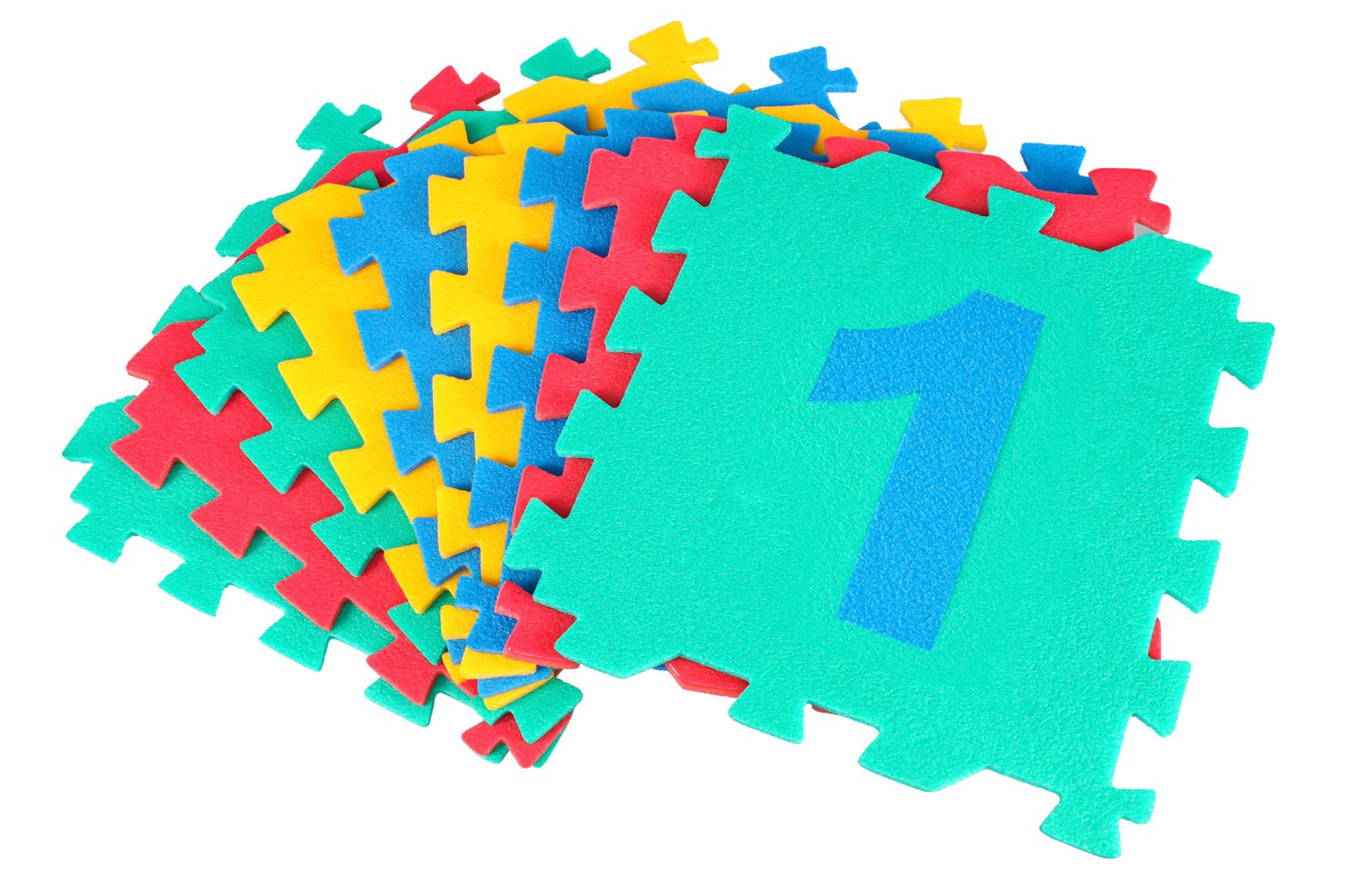 9 Parça Büyük Boy Rakamlı Sayılı Sünger Yapılı Oyun Karosu Yer Matı Puzzle Yapboz