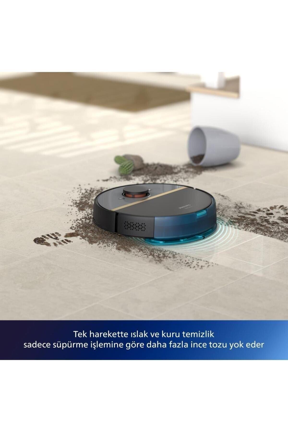 Philips XU7000/01 HomeRun 7000 Serisi Aqua Siyah Gold Akıllı Robot Süpürge