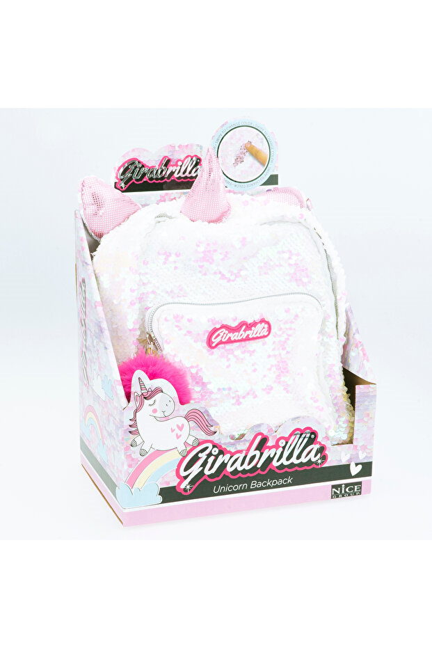 Girabrilla-Payetli Çocuk Sırt Çantası Unicorn