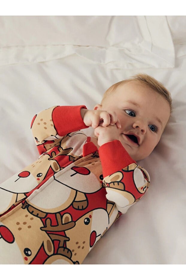 Next Baby Noel Karakter Baskılı %100 Pamuklu Uyku Tulumu