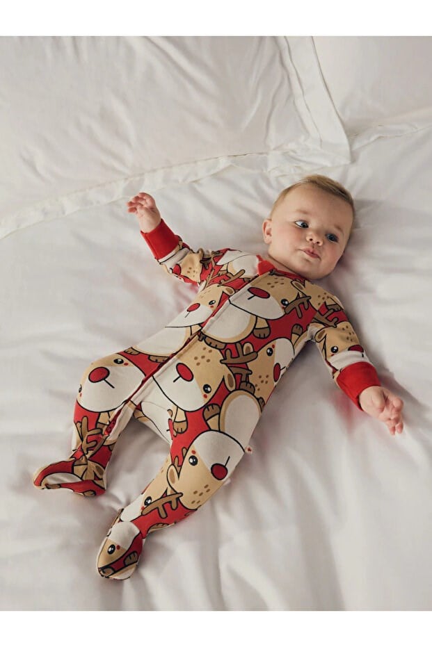 Next Baby Noel Karakter Baskılı %100 Pamuklu Uyku Tulumu