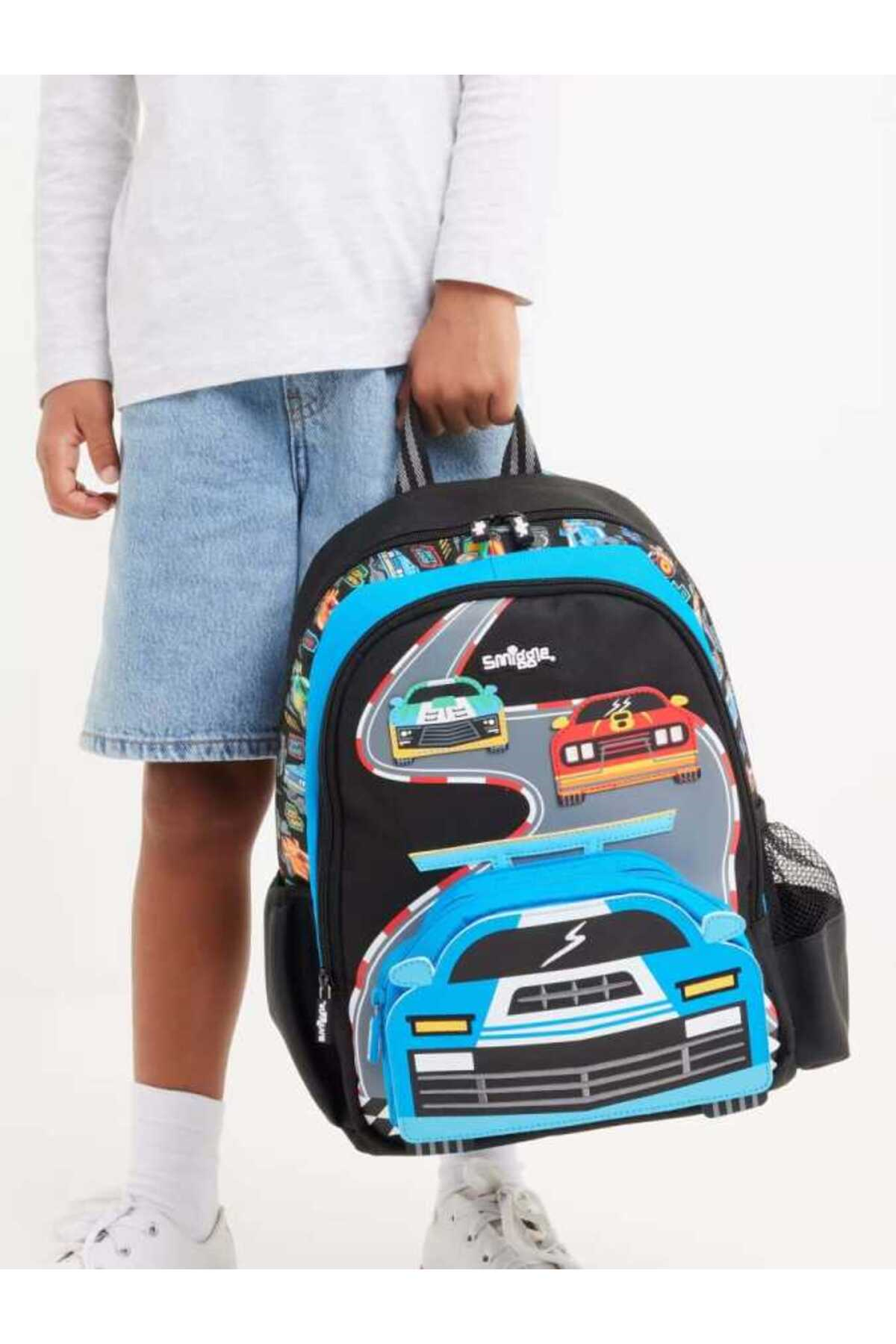 Smiggle - Curious Junior Character Siyah Okul - Sırt Çantası