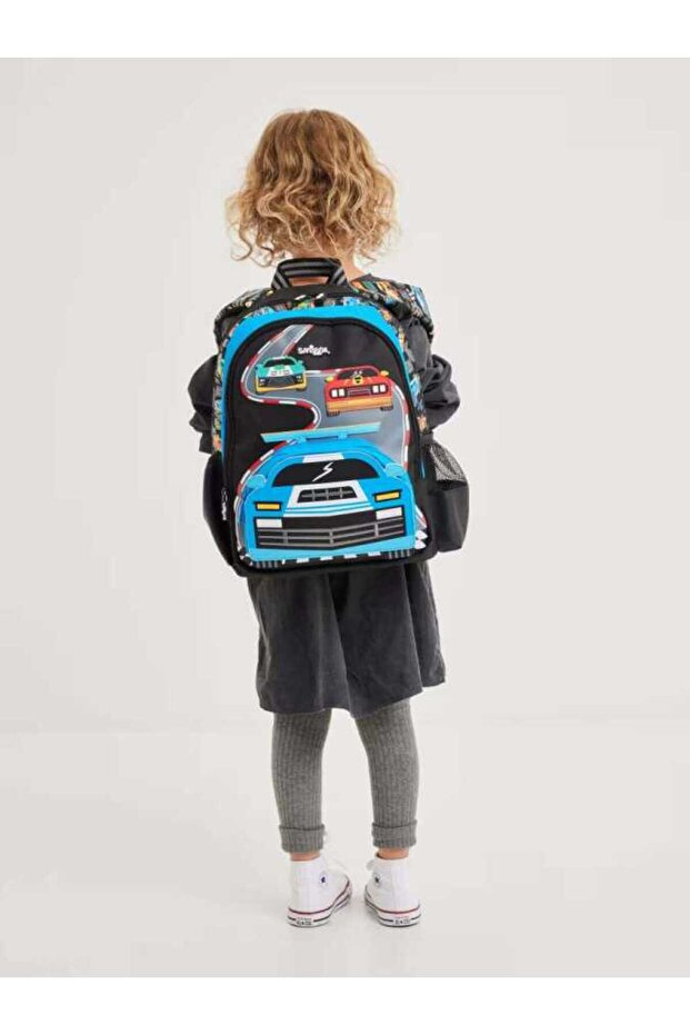 Smiggle - Curious Junior Character Siyah Okul - Sırt Çantası