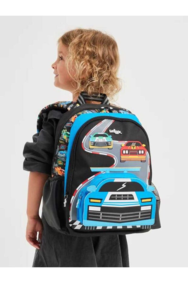 Smiggle - Curious Junior Character Siyah Okul - Sırt Çantası