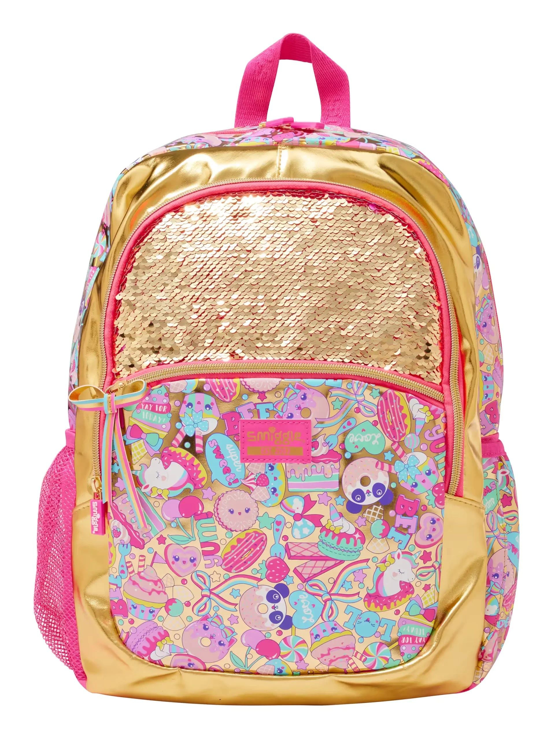 Smiggle - Gold 20. Doğum Günü Klasik Okul - Sırt Çantası
