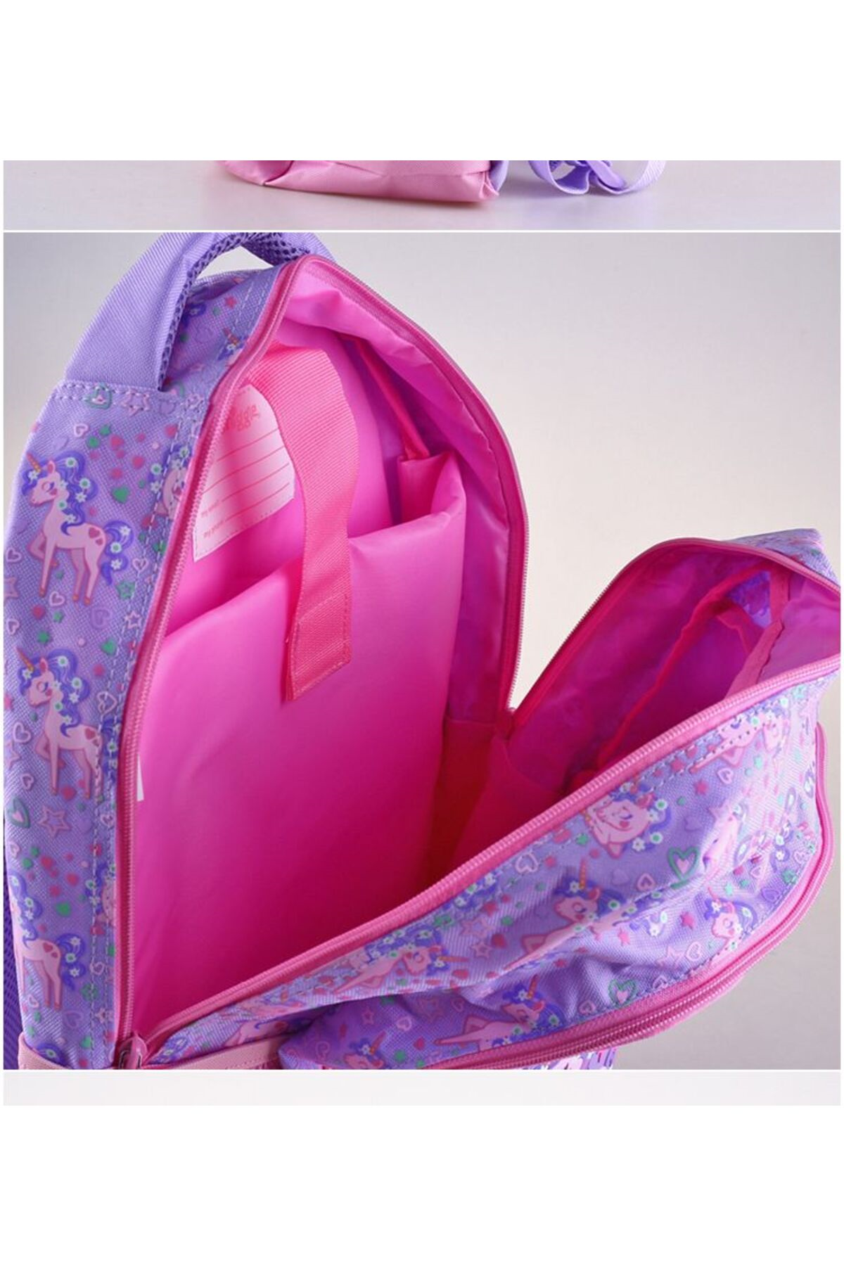 Smiggle - Mor Kıvırcık Unicorn Okul - Sırt Çantası