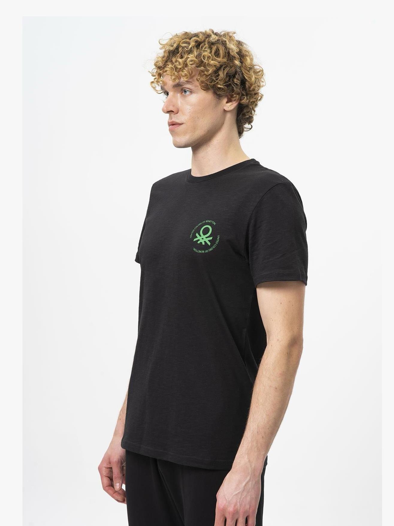 Benetton Erkek Siyah T-Shirt