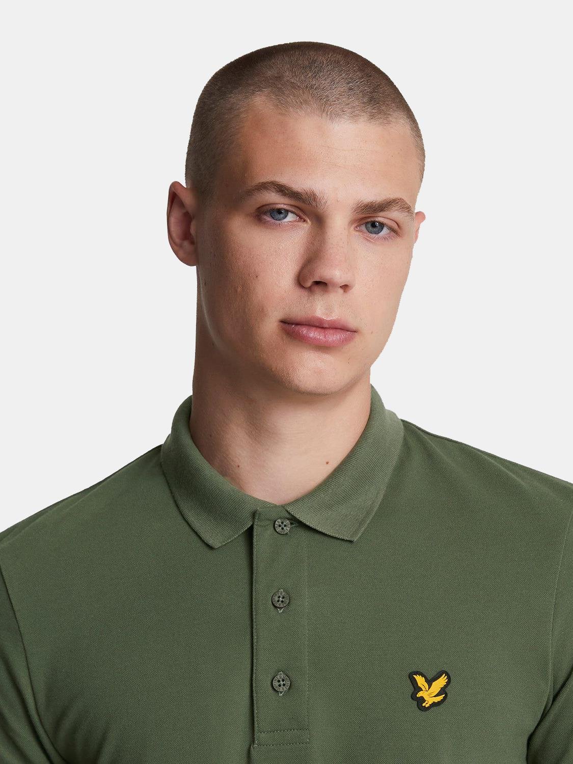 LYLE SCOTT Erkek Haki Yeşil Polo Yaka Tshirt
