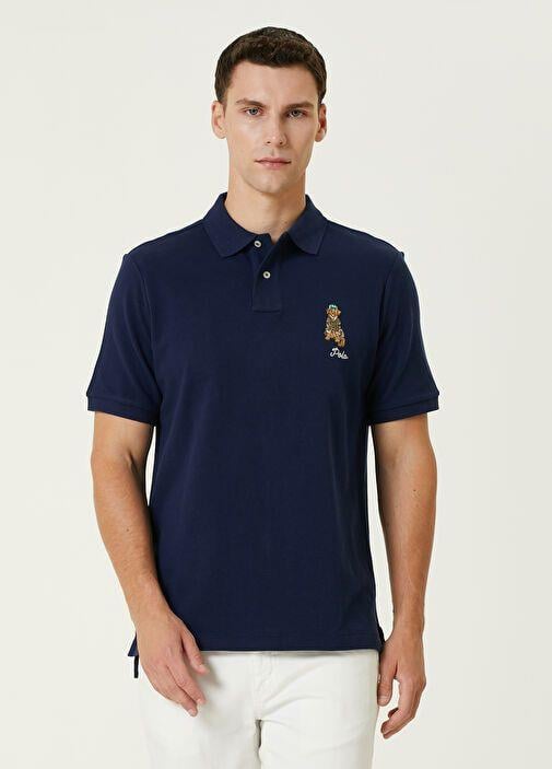 RLP Bear Nakışlı Erkek Polo Yaka Tişört
