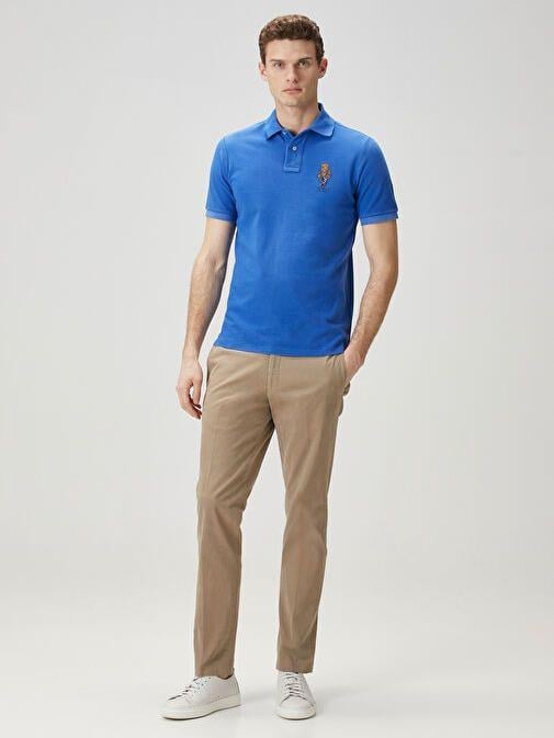 RLP Bear Nakışlı Erkek Polo Yaka Tişört