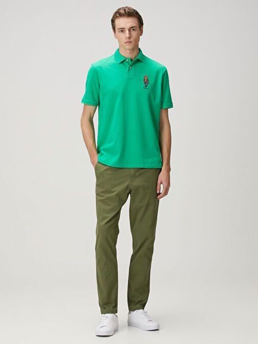 RLP Bear Nakışlı Erkek Polo Yaka Tişört