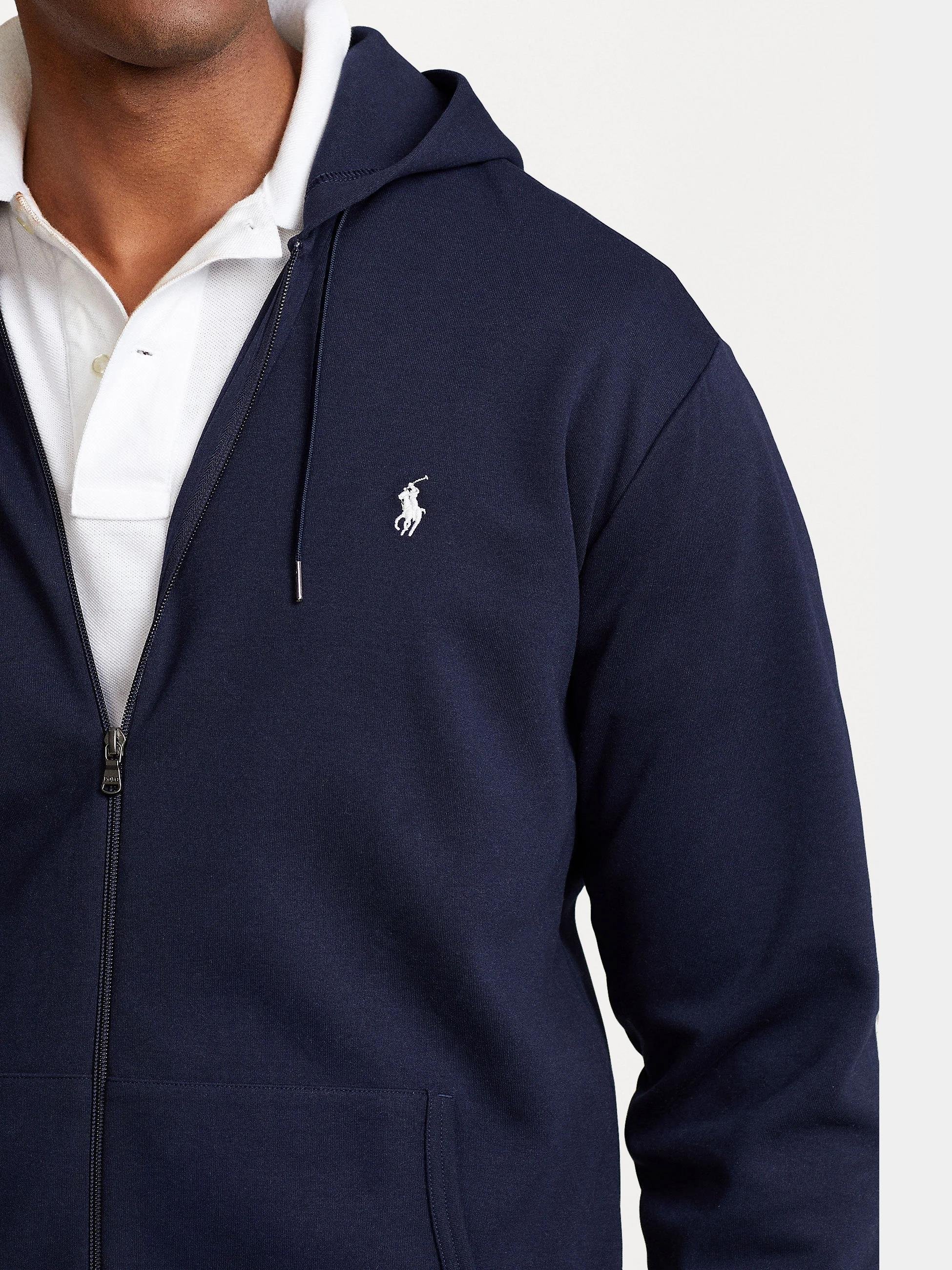 RLP Erkek Lacivert Kapşonlu Fermuarlı Sweatshirt