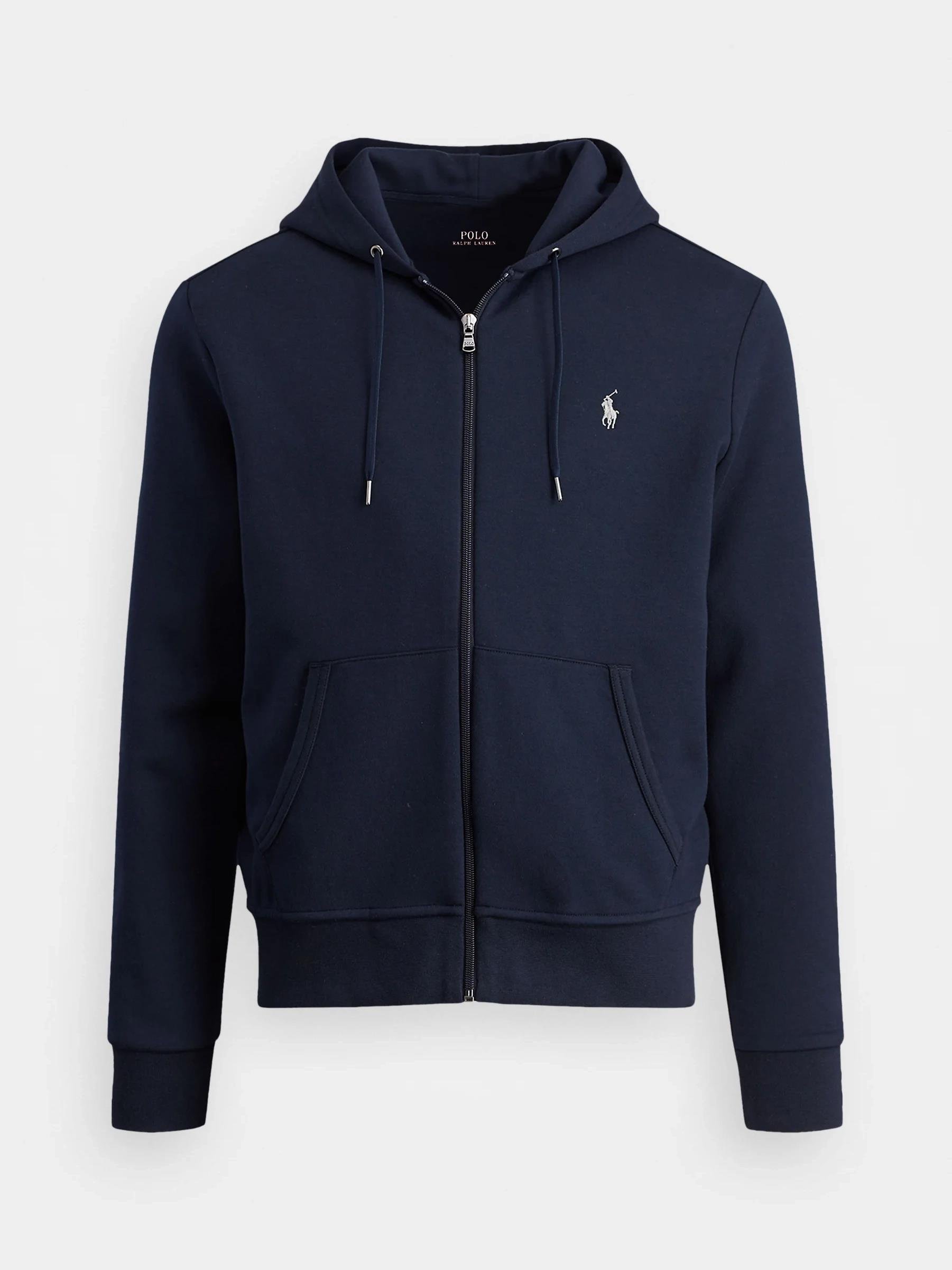 RLP Erkek Lacivert Kapşonlu Fermuarlı Sweatshirt