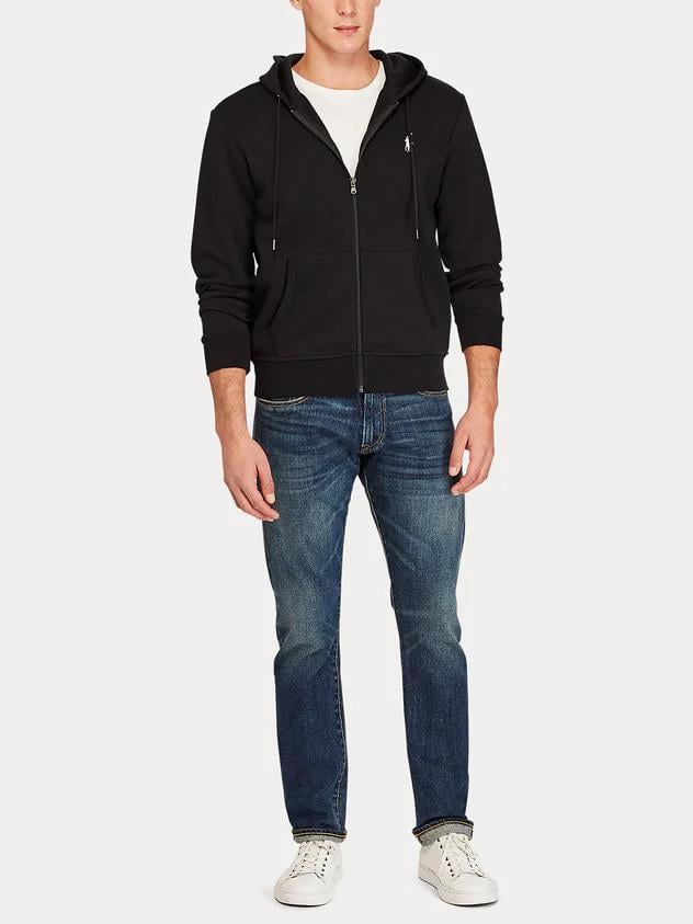 RLP Erkek Siyah Kapşonlu Fermuarlı Sweatshirt