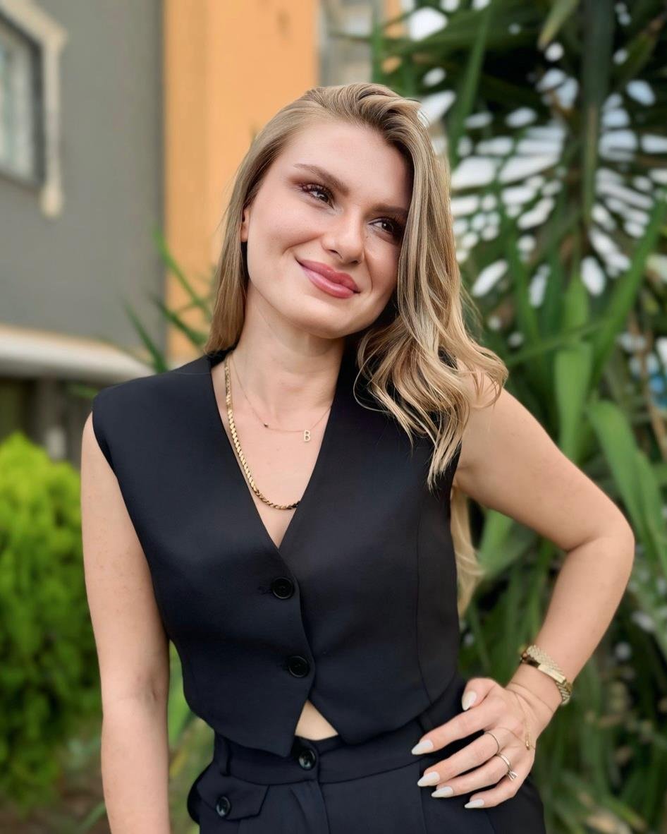 Çift Düğmeli Blazer Yelek - SiyahYelekAura