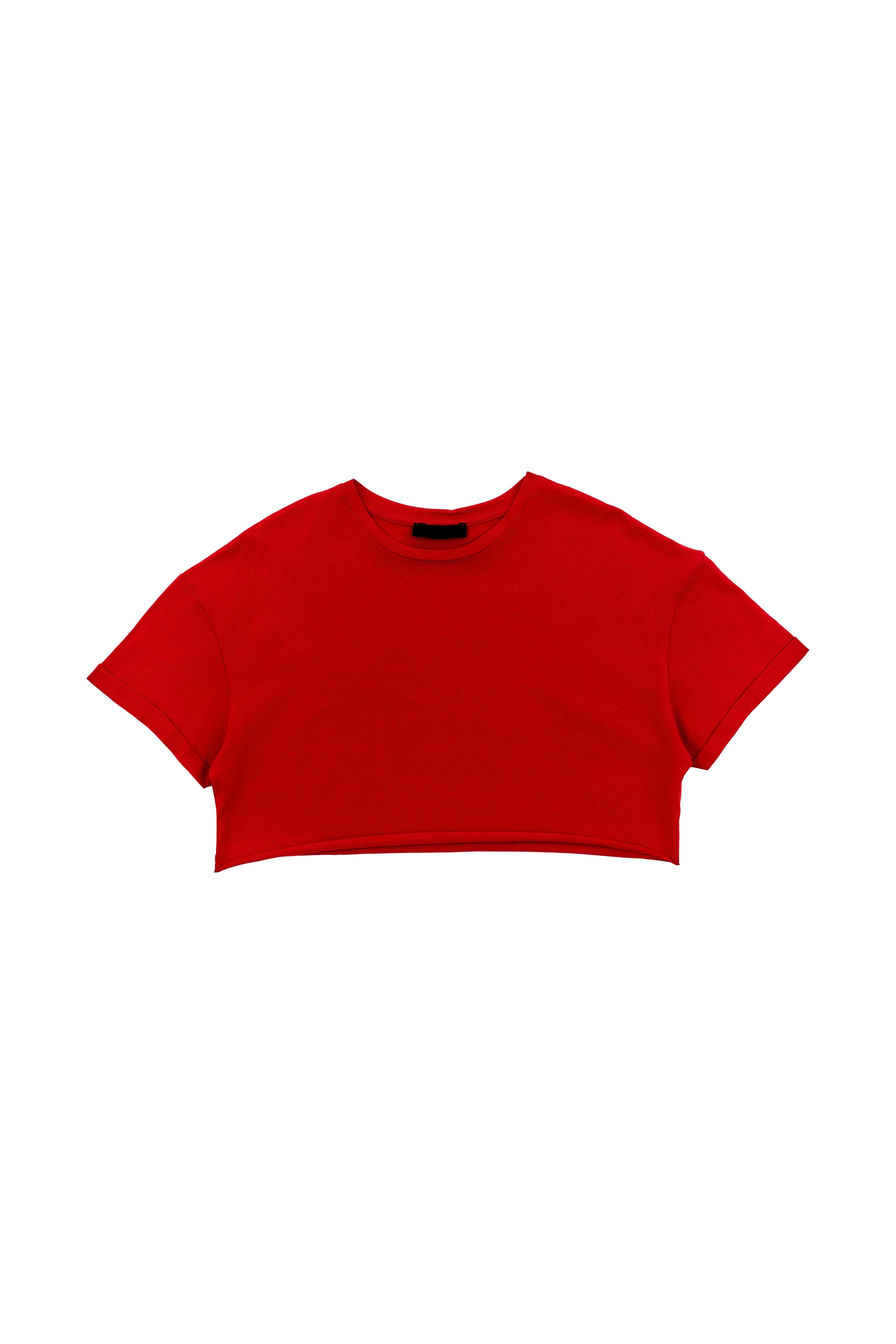 Crop Basic Tshirt - KırmızıTshirtCrop Basic Tshirt - Kırmızı