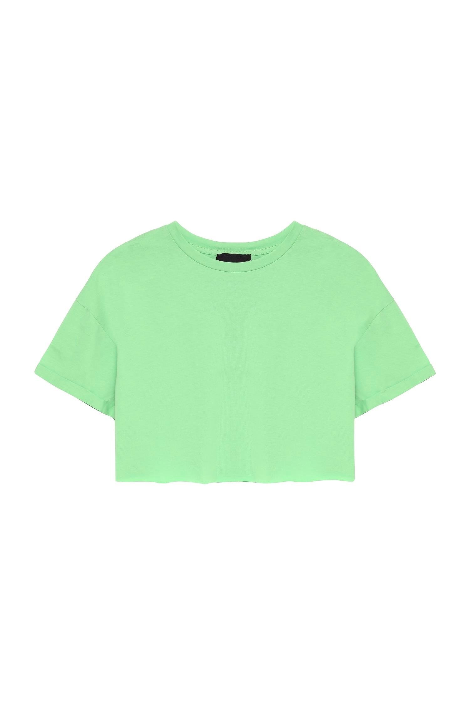 Crop Basic Tshirt - YeşilTshirtCrop Basic Tshirt - Yeşil