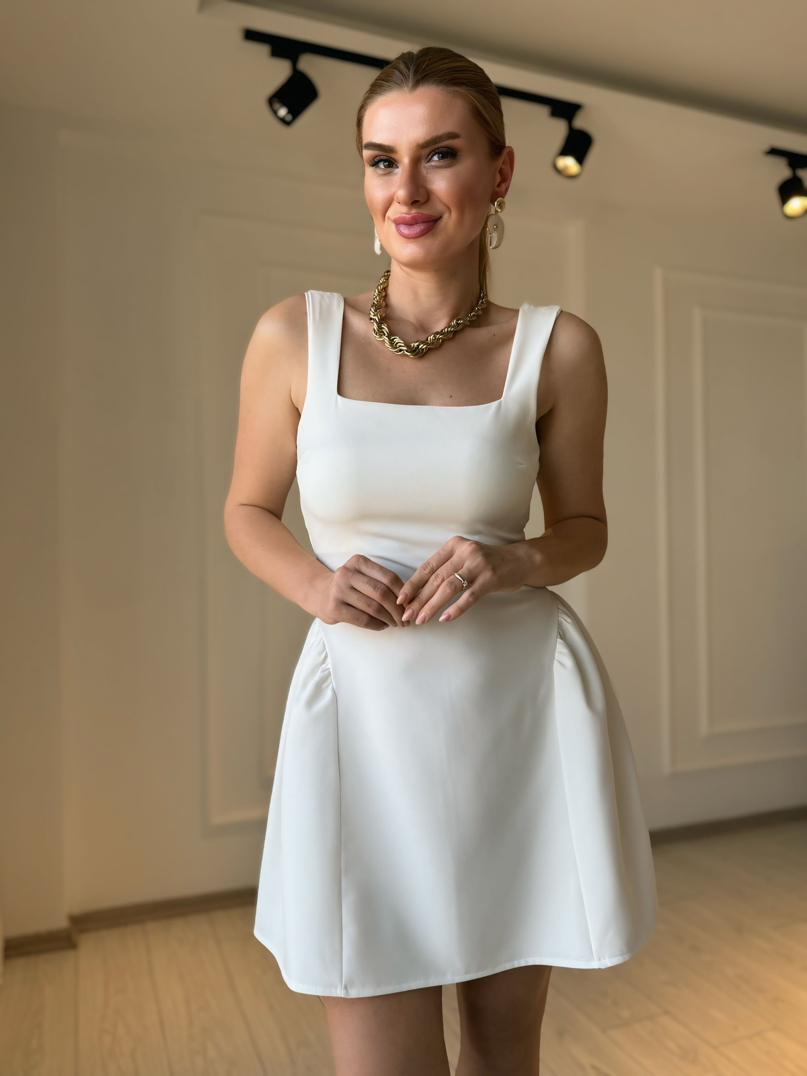 ELBİSEDiana Prenses Model Elbise - Ekru