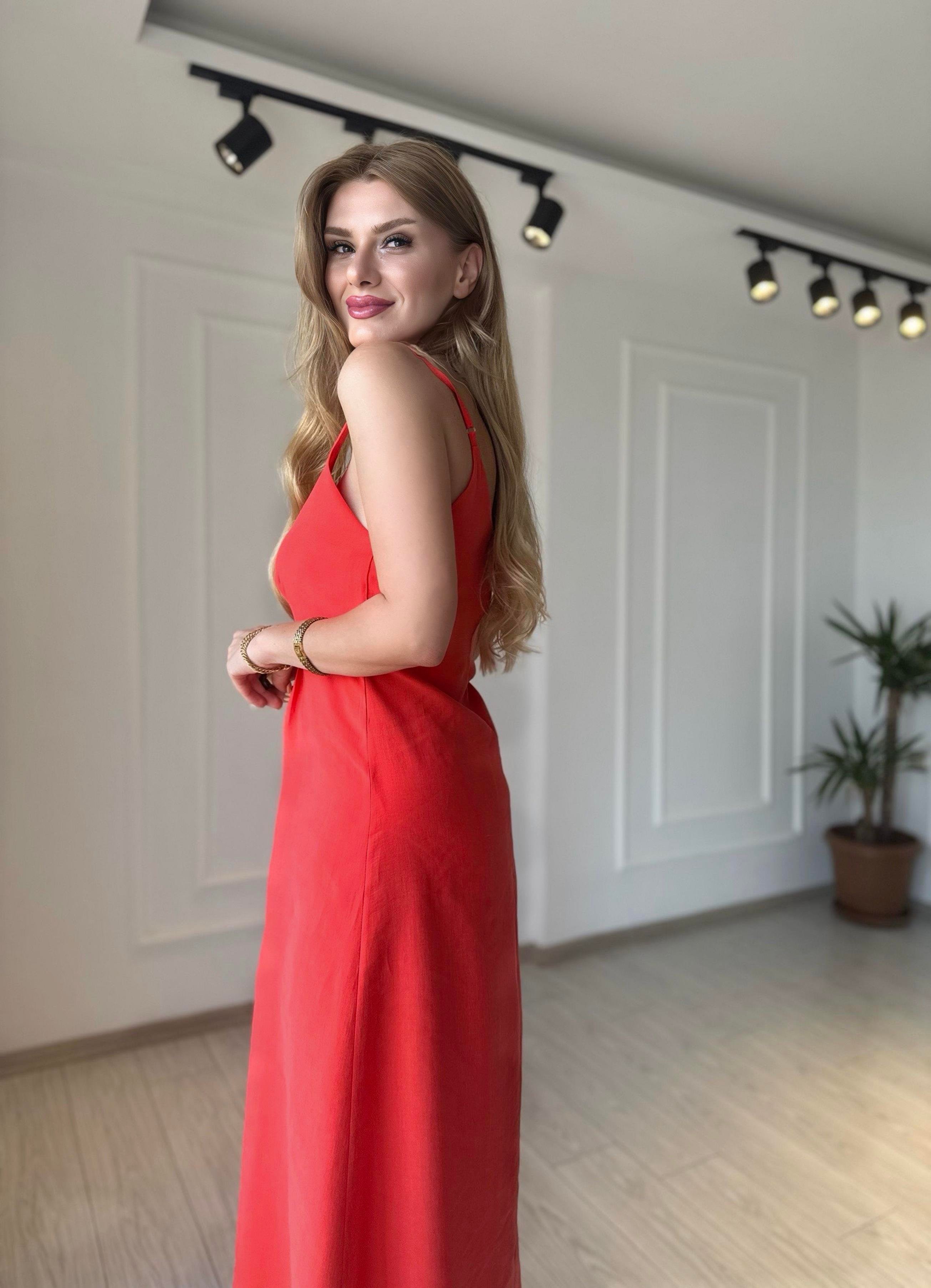 ELBİSEPremium Gömlek Elbise İkili Takım - Nar Çiçeği