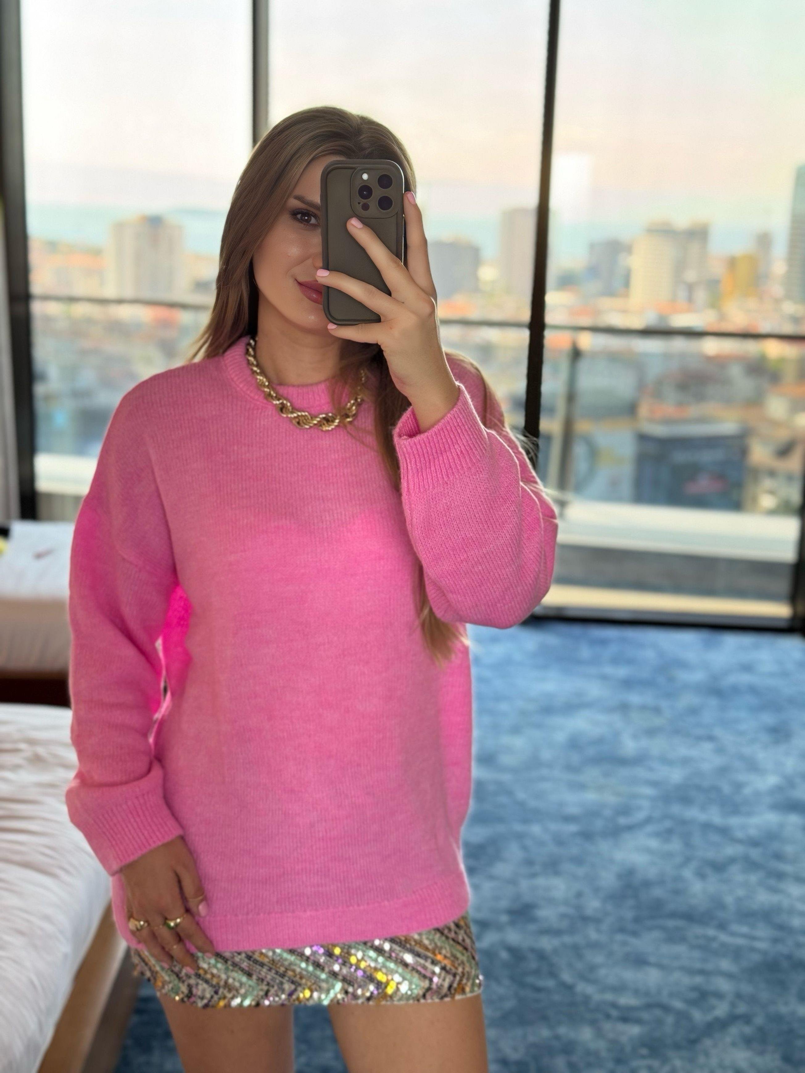 Kazak & HırkaPembe Sidney Oversize Triko Kazak