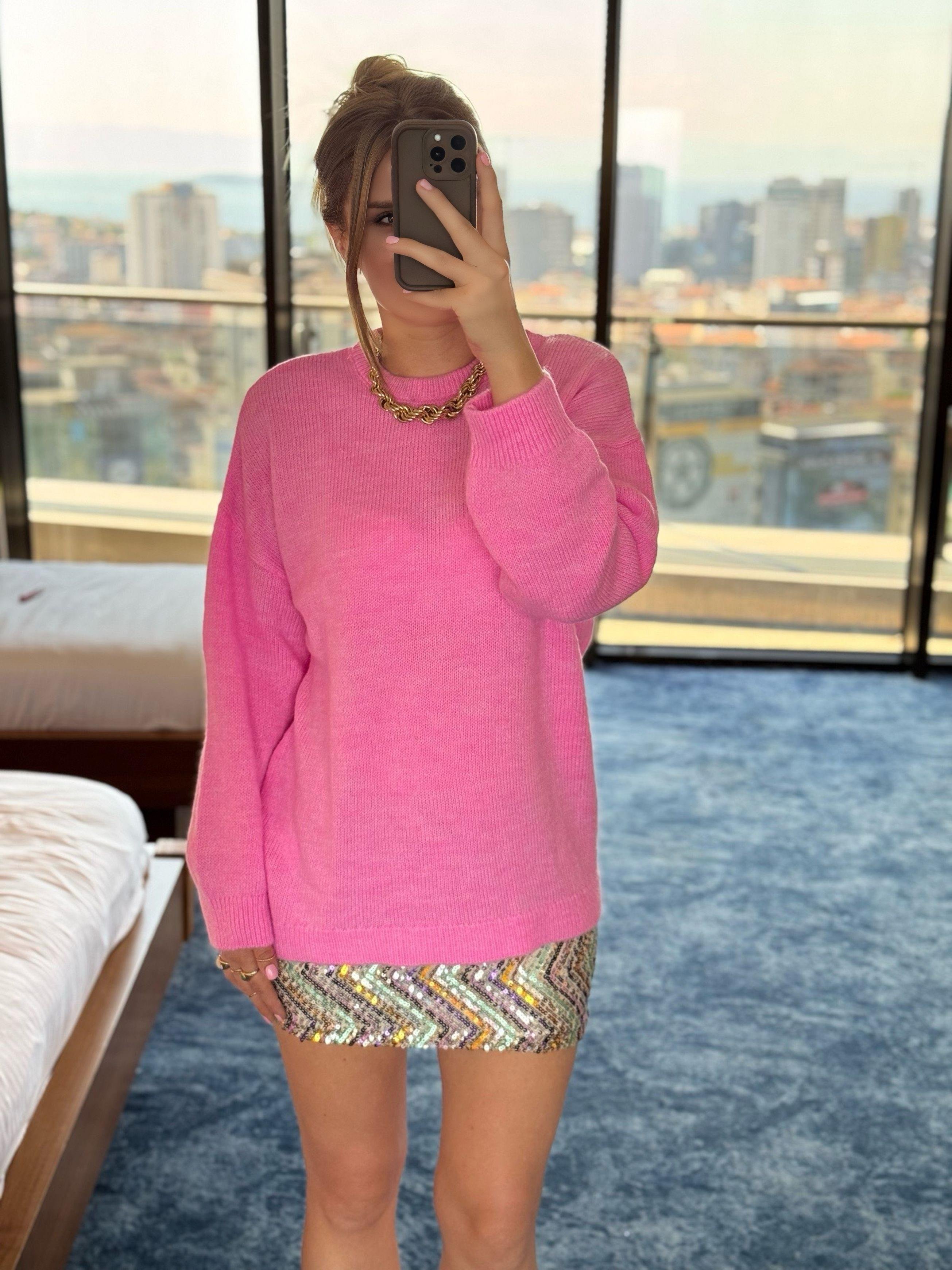 Kazak & HırkaPembe Sidney Oversize Triko Kazak