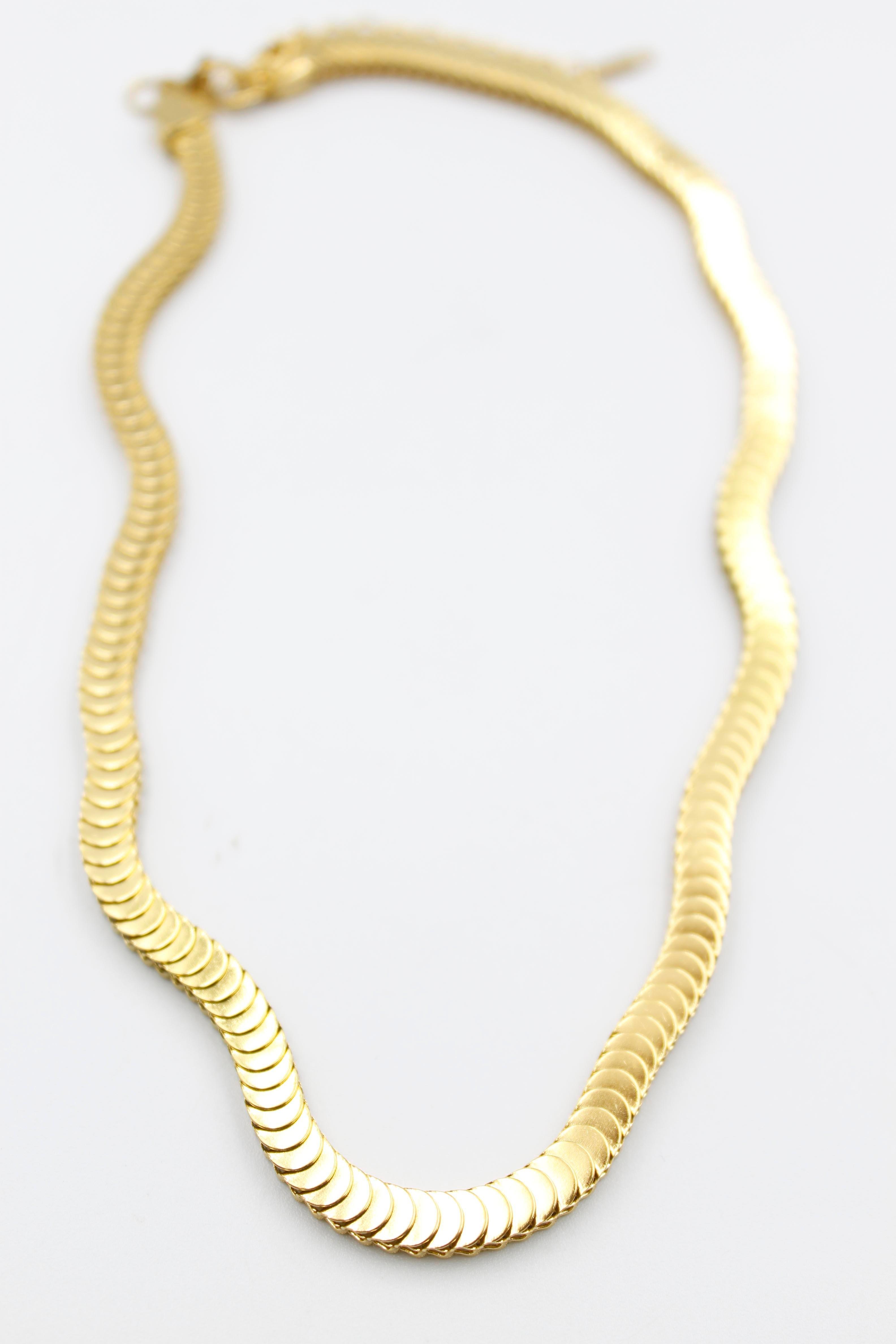 KolyeÇelik Balıksırtı Kolye - Gold