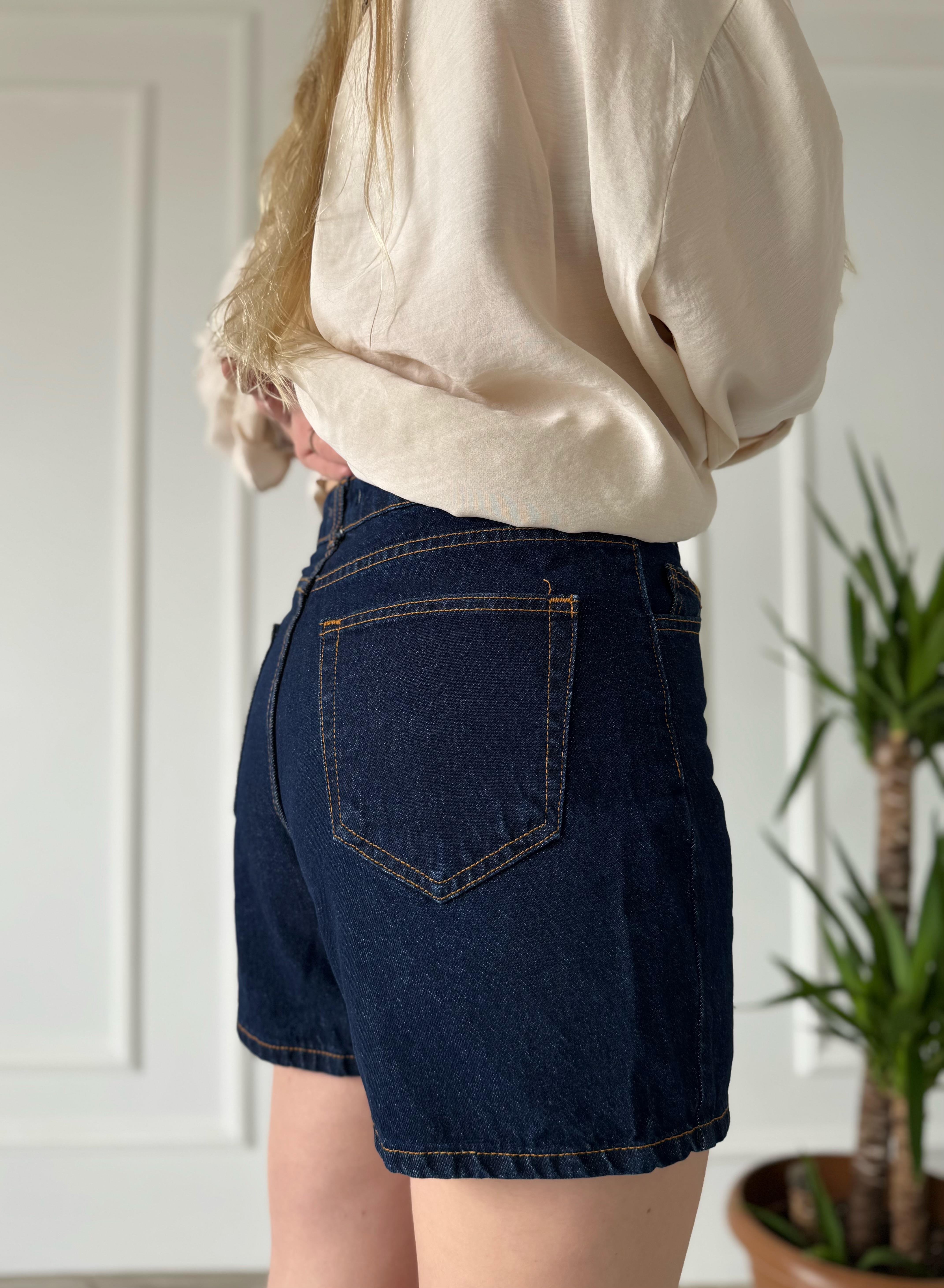 ŞortKoyu Mavi Fit Denim Şort