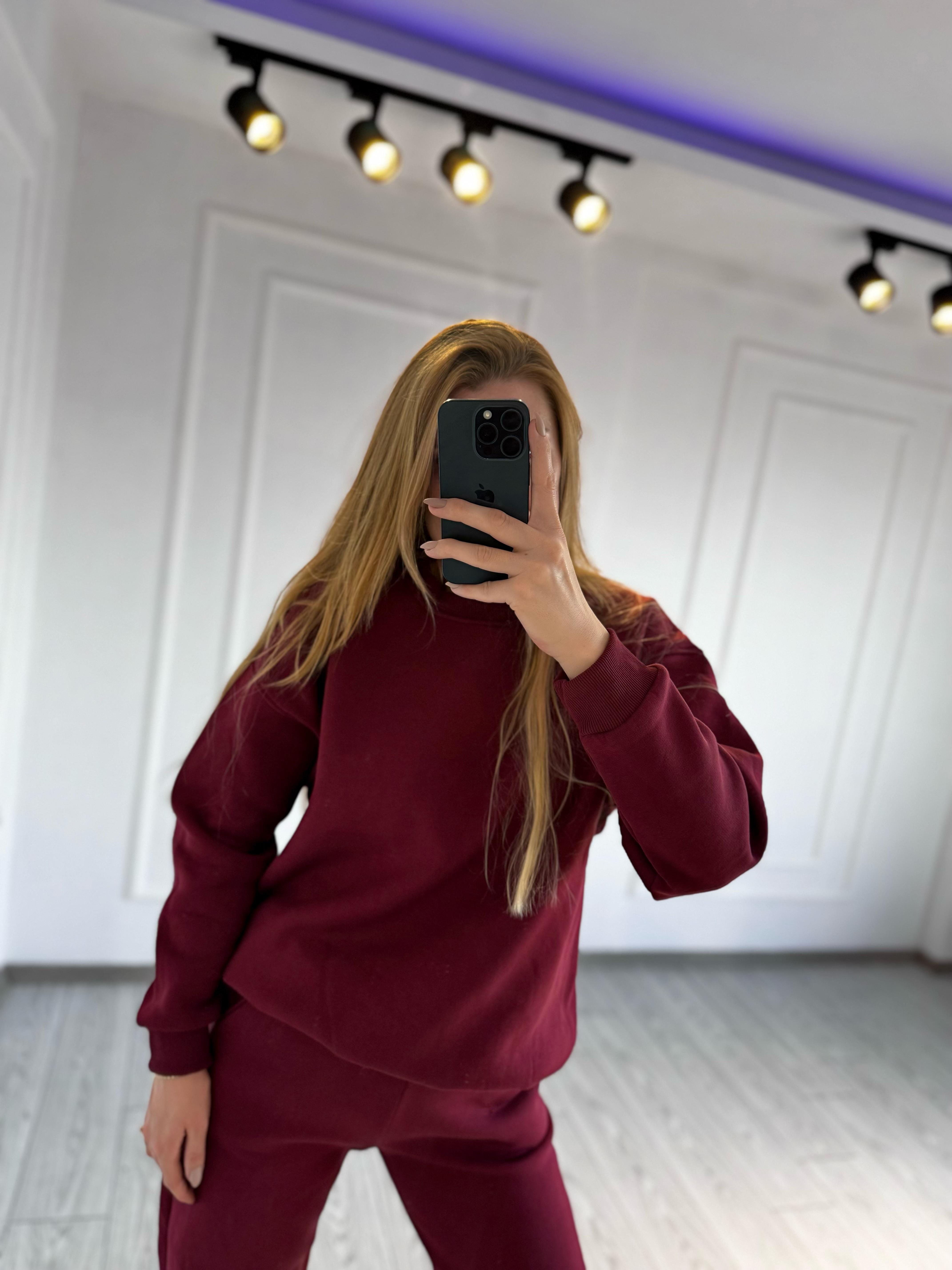 TAKIM3 İplik Basic Jogger Sweat Takım - Bordo