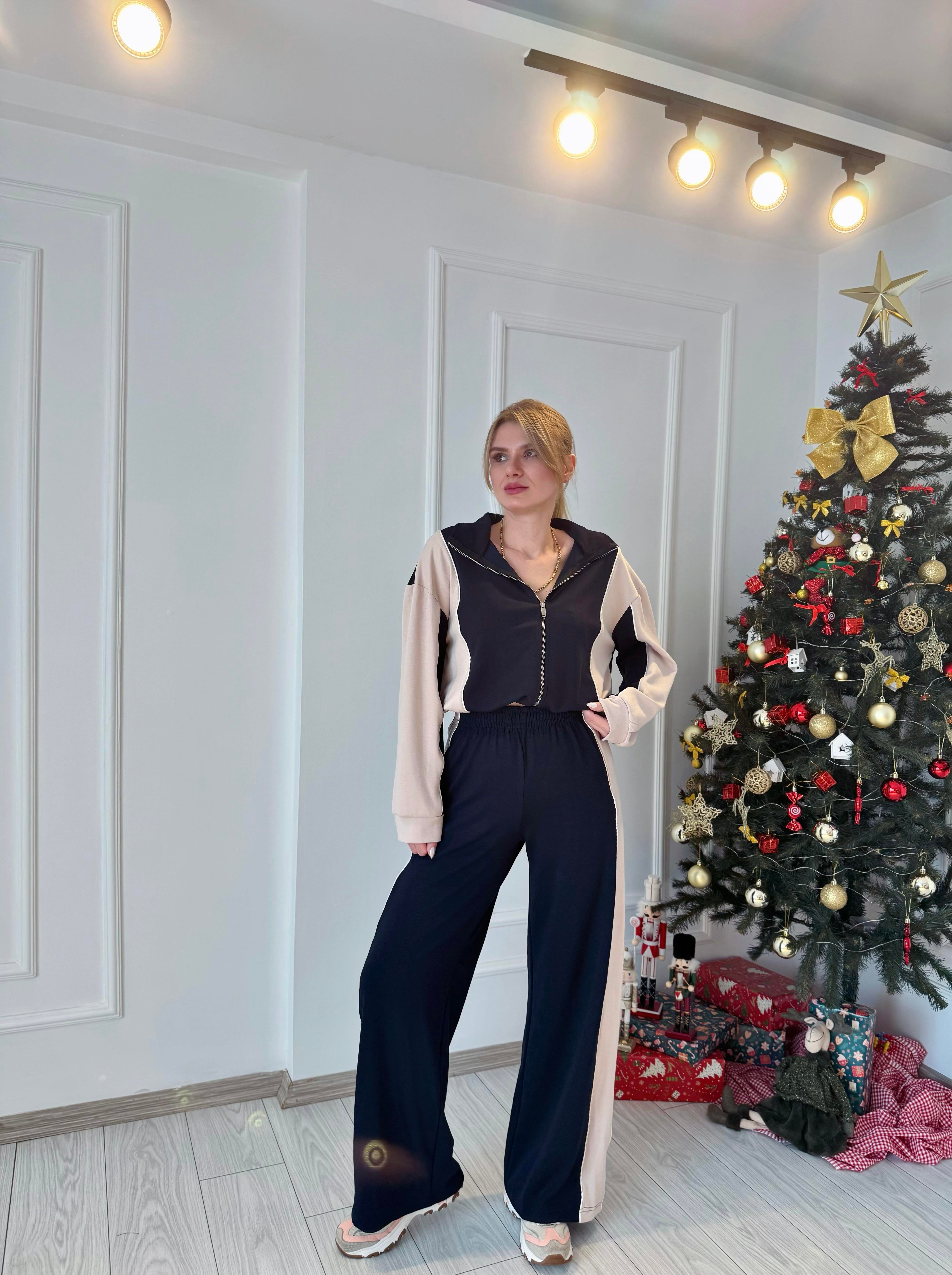 TAKIMLacivert Bej Biyeli Marka Model Modal Takım