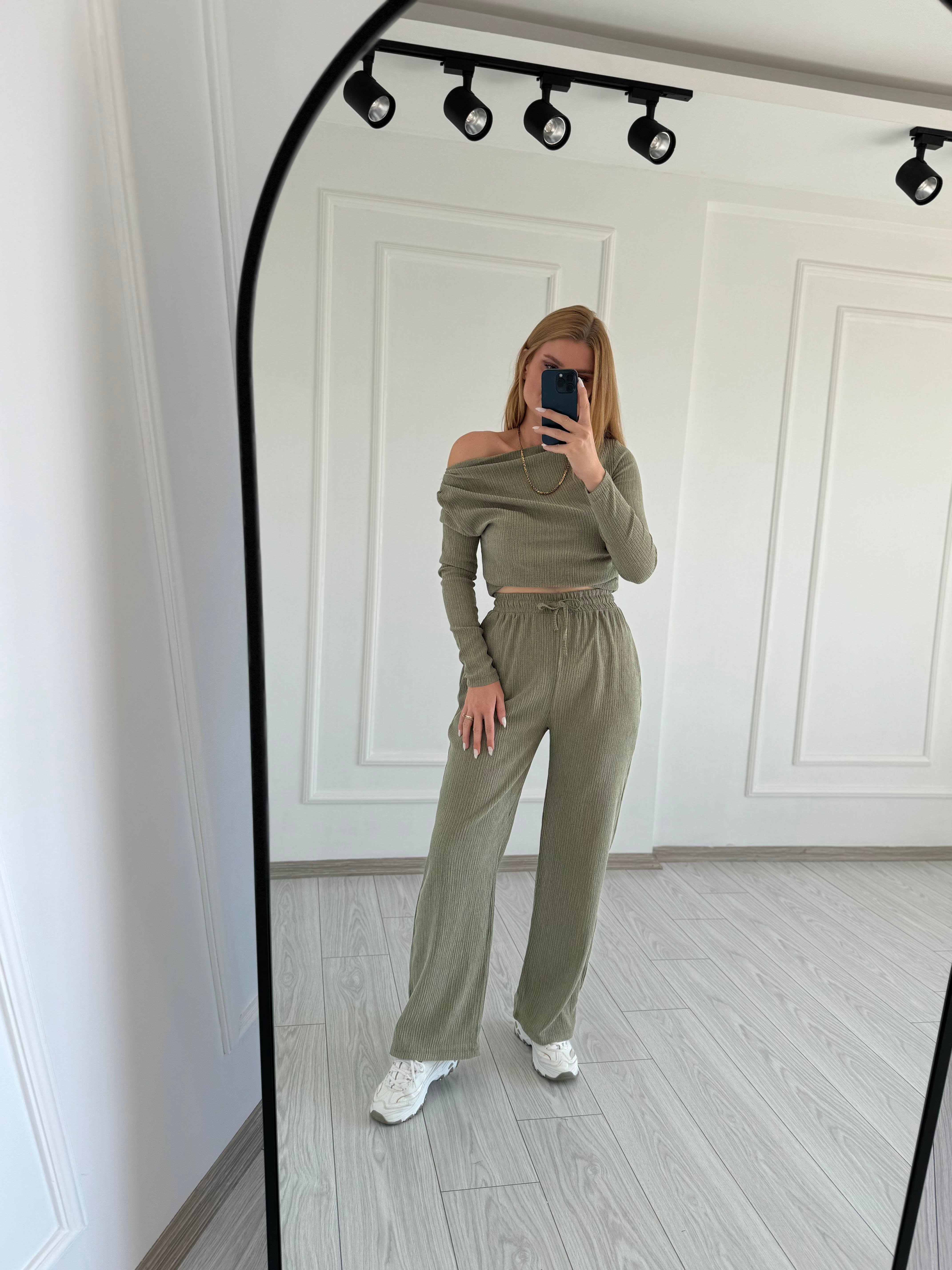 TAKIMMarka Model Gofre Kumaş Takım - Haki