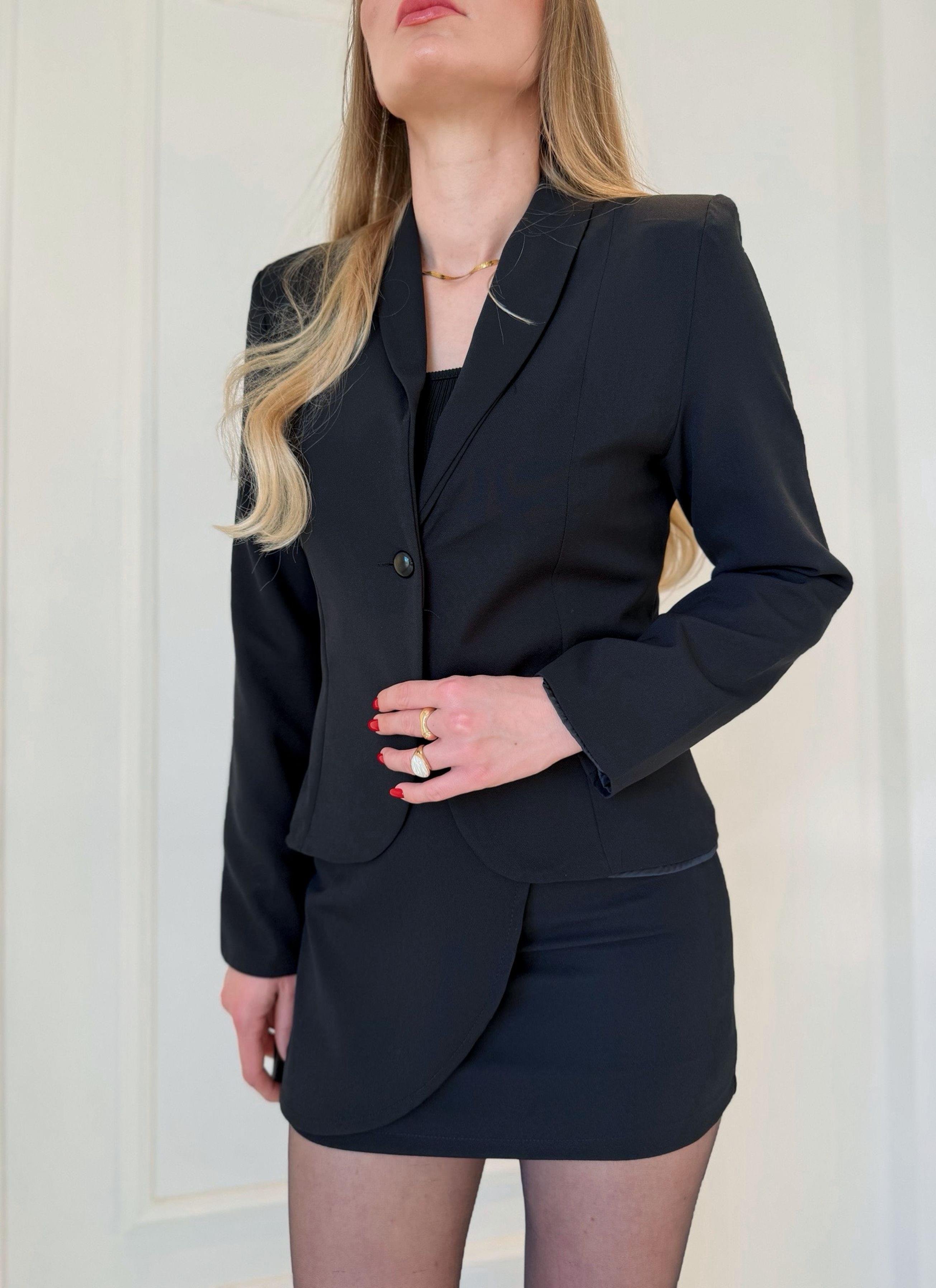 TAKIMRoselle Blazer Etek Takım - Siyah