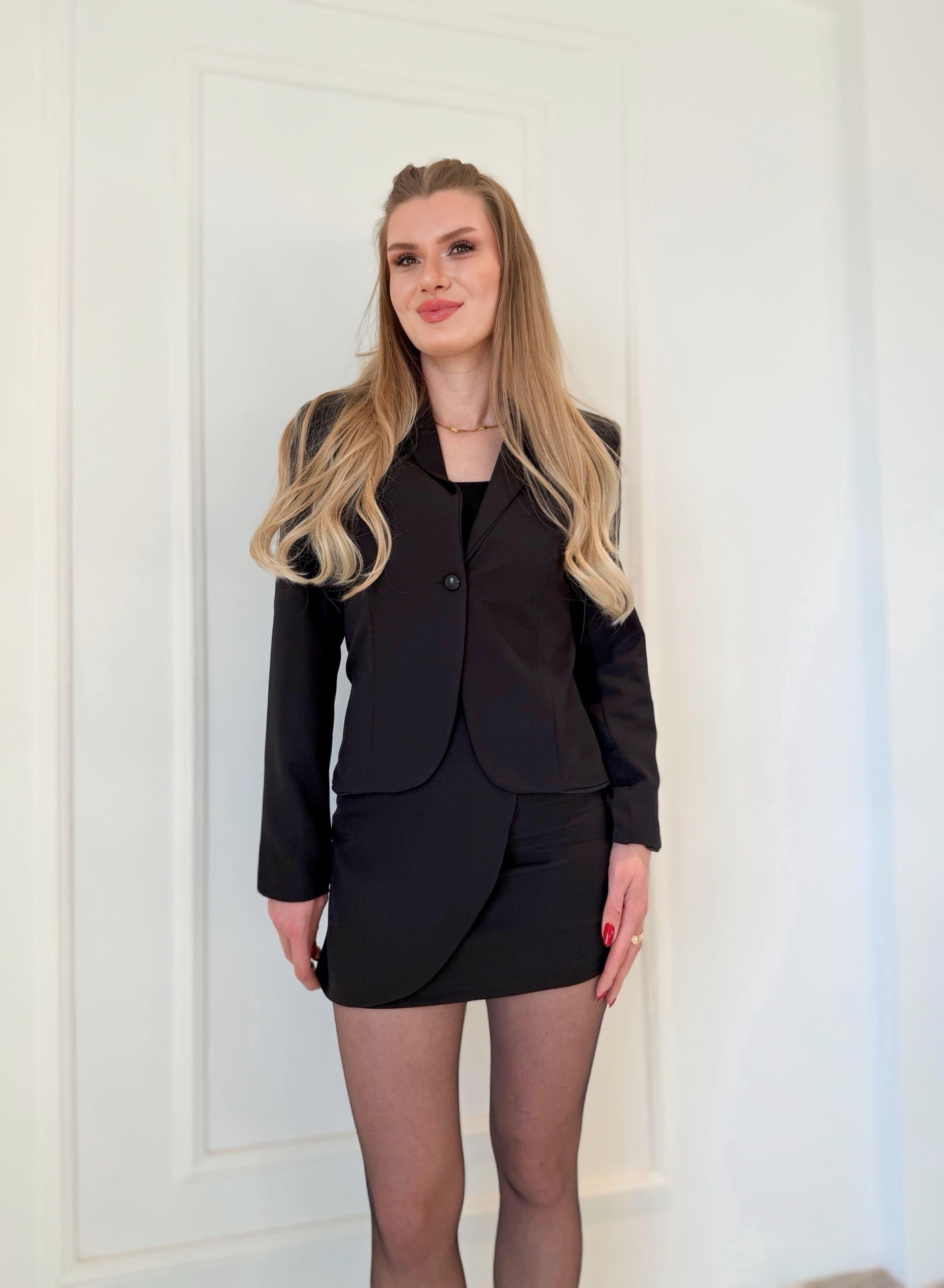 TAKIMRoselle Blazer Etek Takım - Siyah