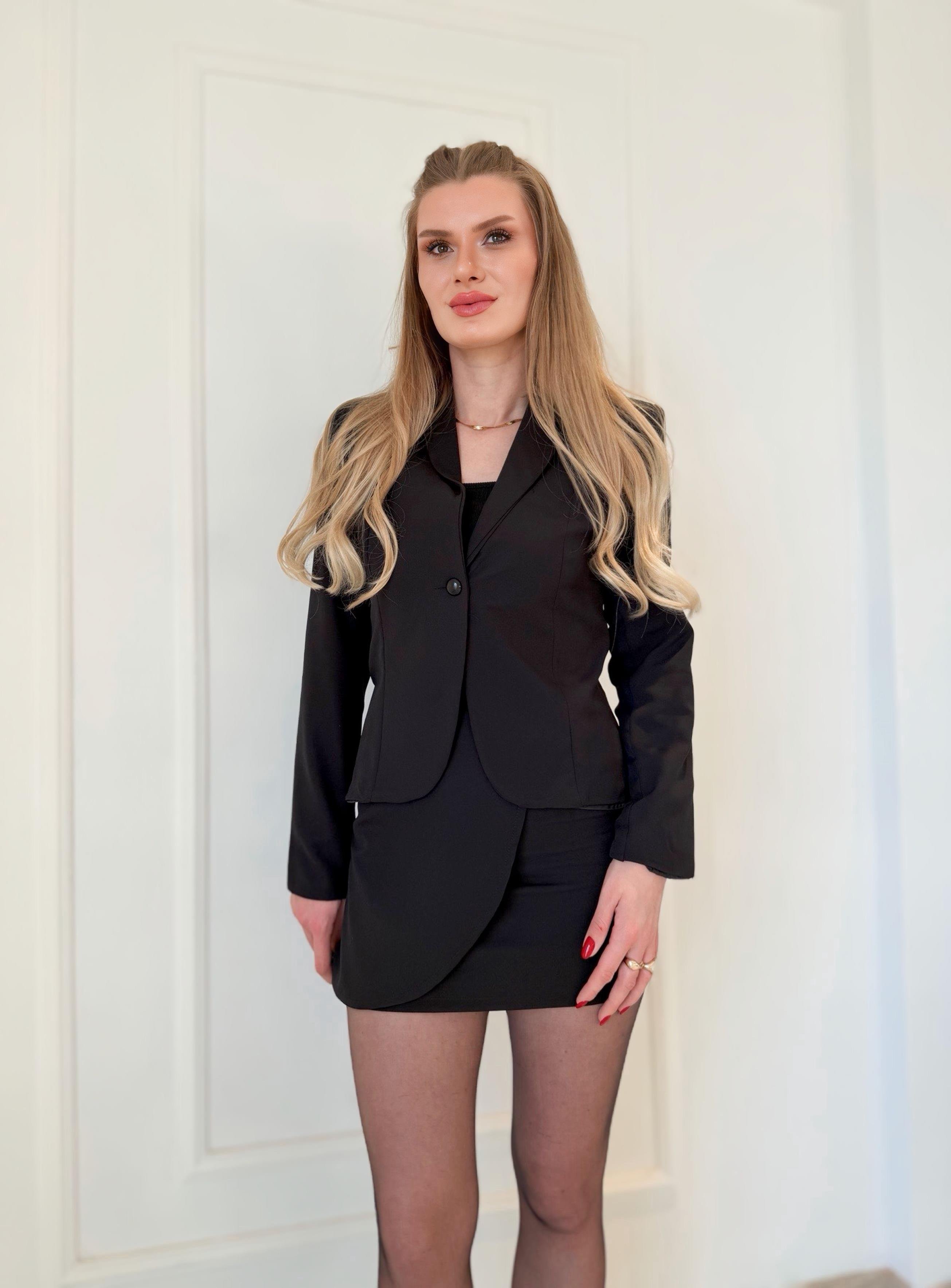 TAKIMRoselle Blazer Etek Takım - Siyah