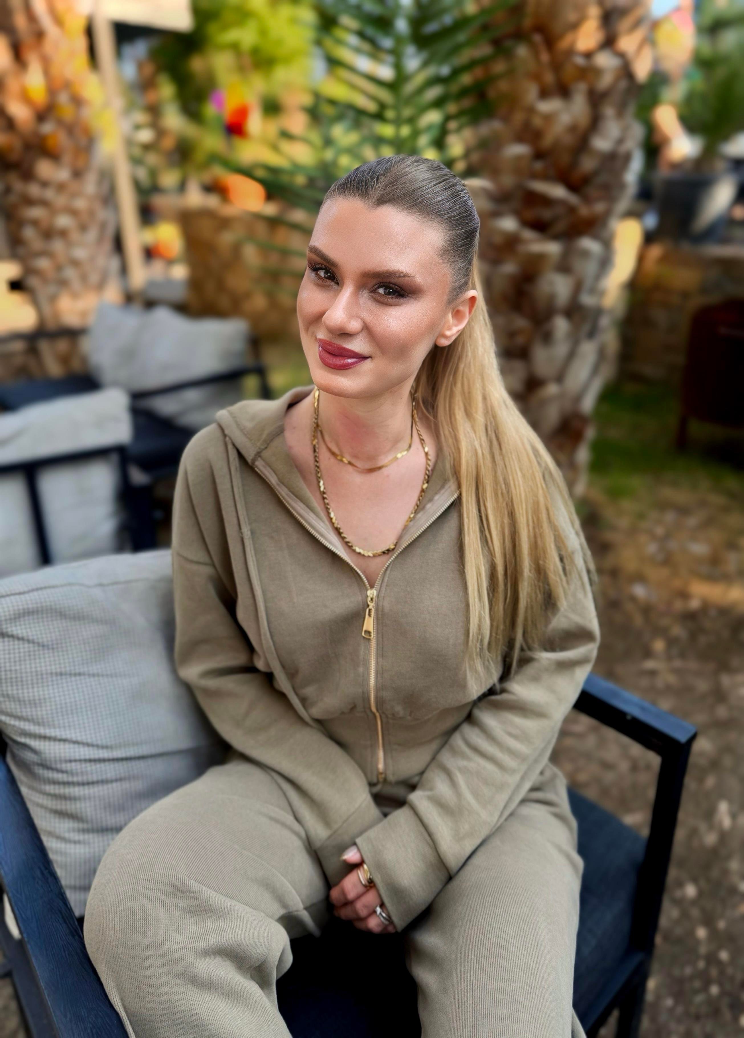 TAKIMSelanik Kumaş Gold Fermuarlı Kapüşonlu Takım