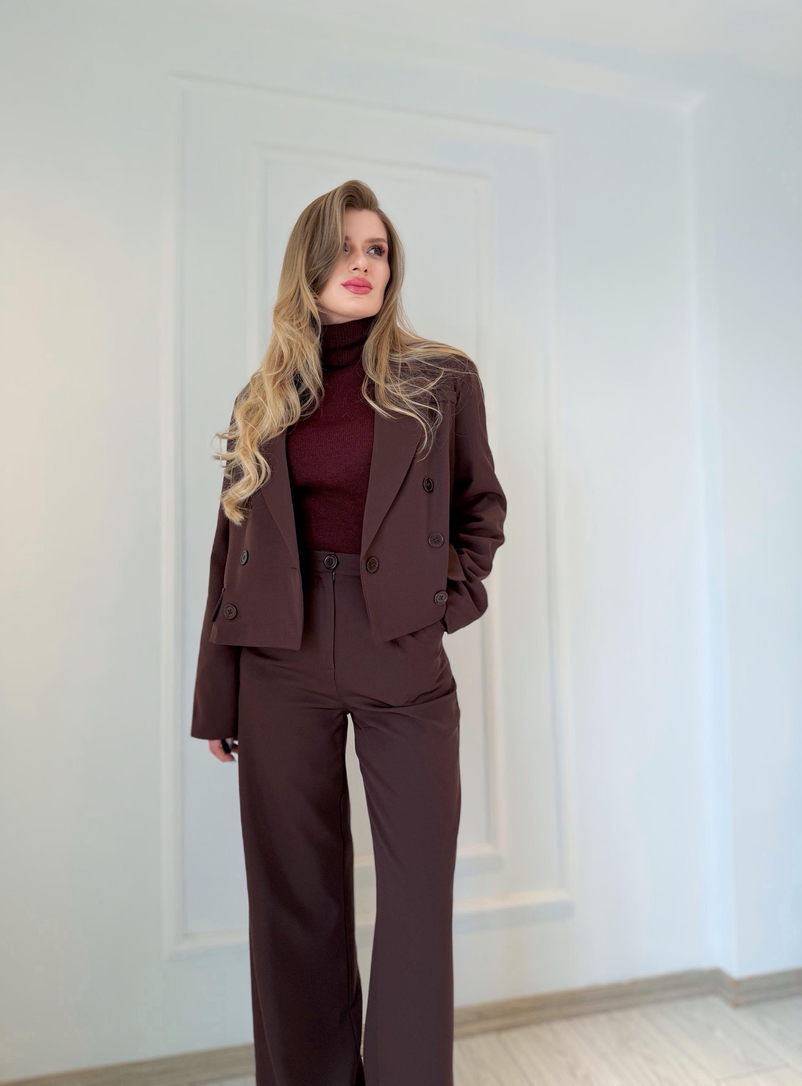 TAKIMValerio Blazer Ceket Takım - Acı Kahve