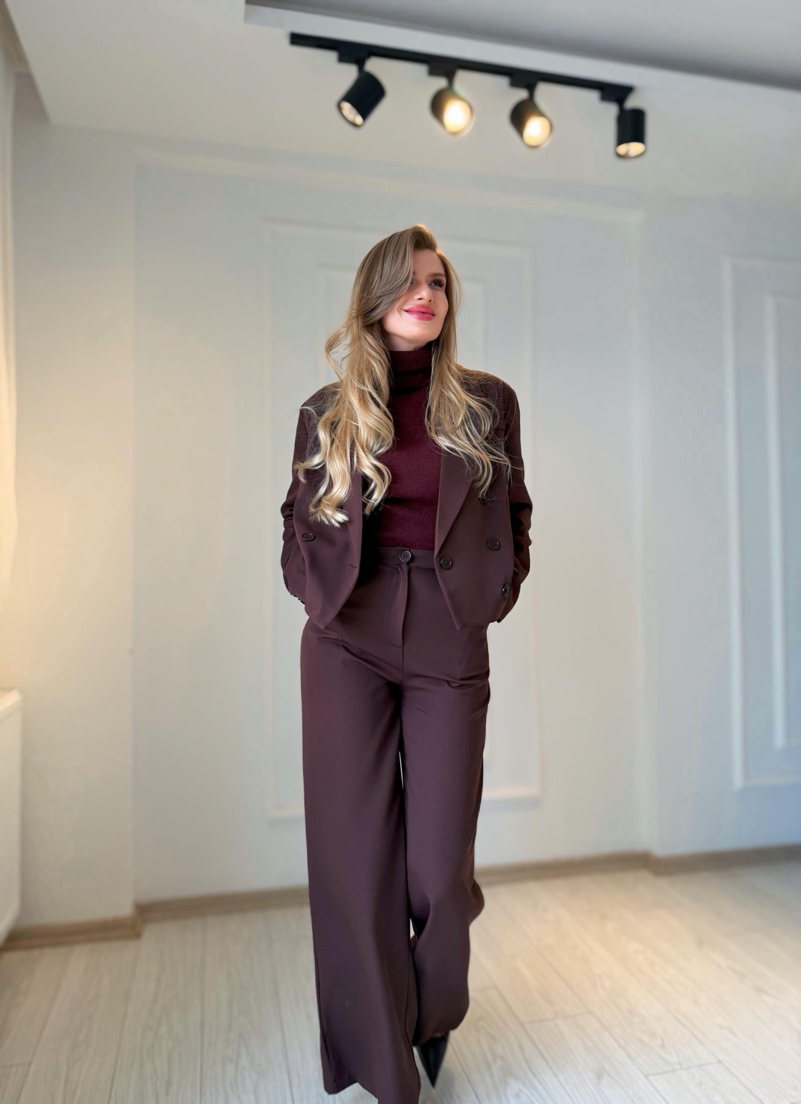 TAKIMValerio Blazer Ceket Takım - Acı Kahve
